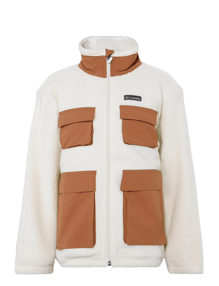 Columbia Sportswear - Jasper Ridge Pebbled Fleece Full Zip - paksud joped - chalk, camel brown - 0