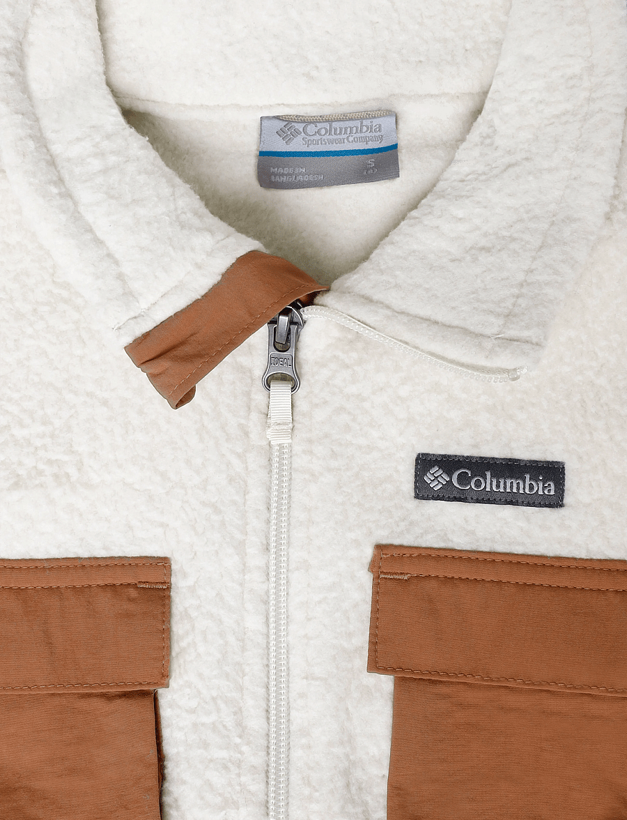 Columbia Sportswear - Jasper Ridge Pebbled Fleece Full Zip - paksud joped - chalk, camel brown - 2