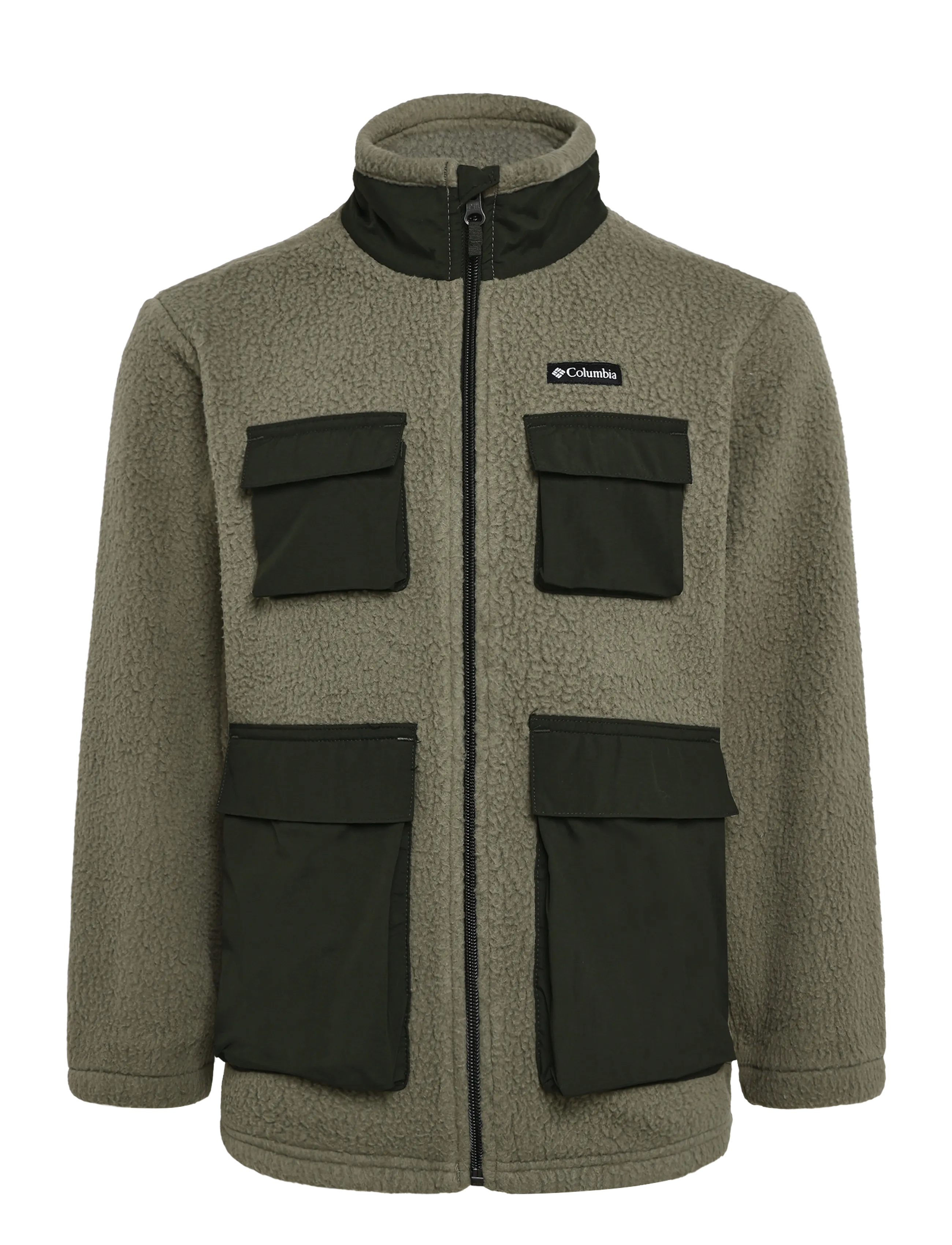 Columbia Sportswear Jasper Ridge Pebbled Fleece Full Zip - Fleece jacket - STONE GREEN, GREENSCAPE / khaki/green