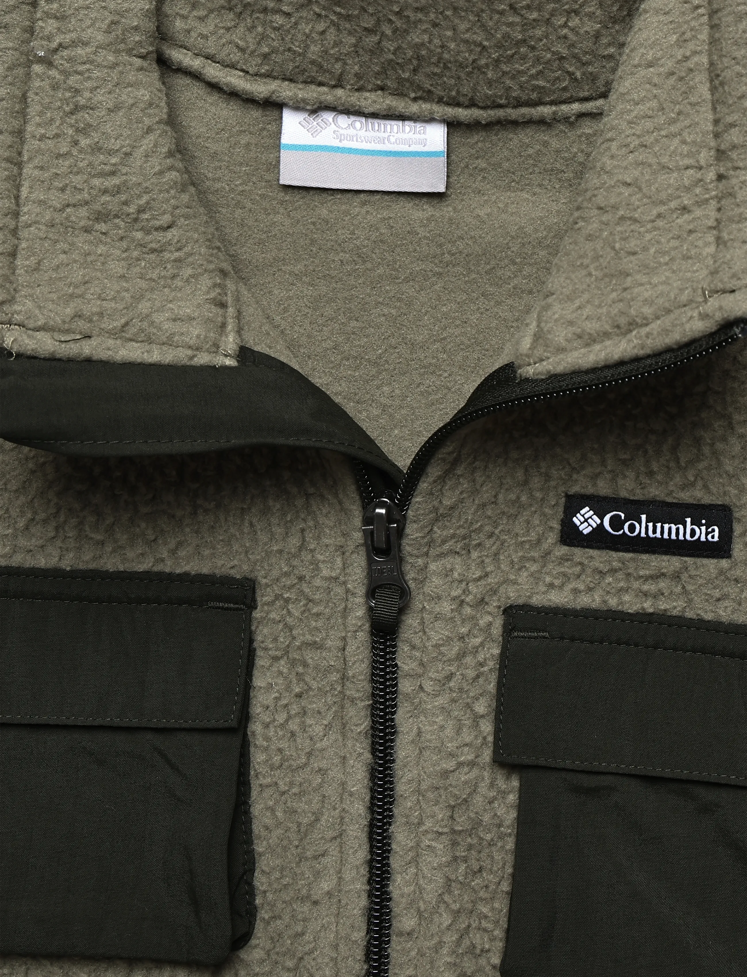 Columbia Sportswear - Jasper Ridge Pebbled Fleece Full Zip - insulated jackets - stone green, greenscape - 2