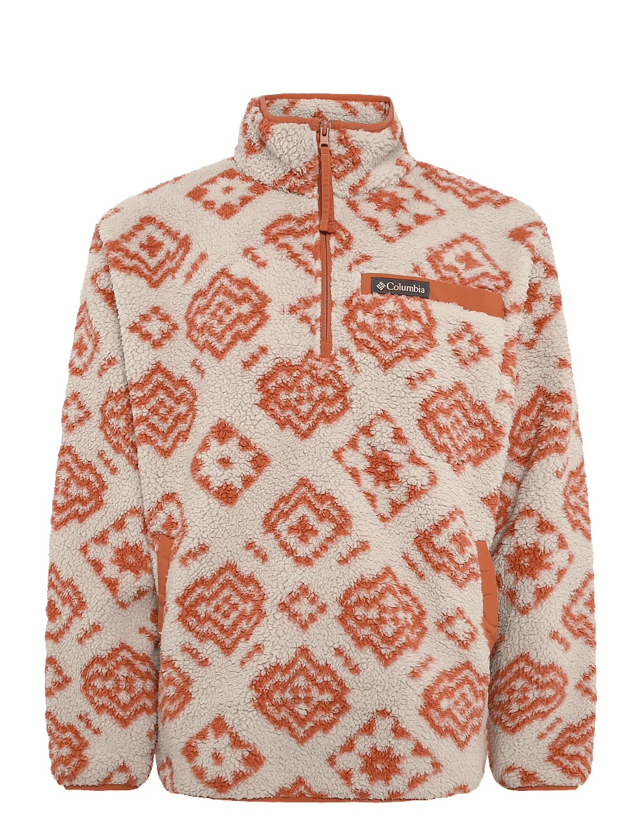 Columbia Sportswear - Rugged Ridge High Pile Half Zip - fleece & midlayer - dark stone checked out, teak brown - 0