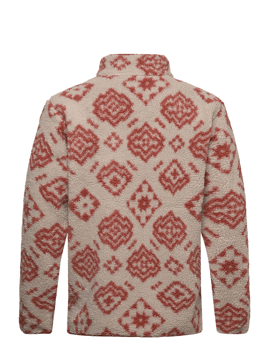 Columbia Sportswear - Rugged Ridge High Pile Half Zip - fleece & midlayer - dark stone checked out, teak brown - 1