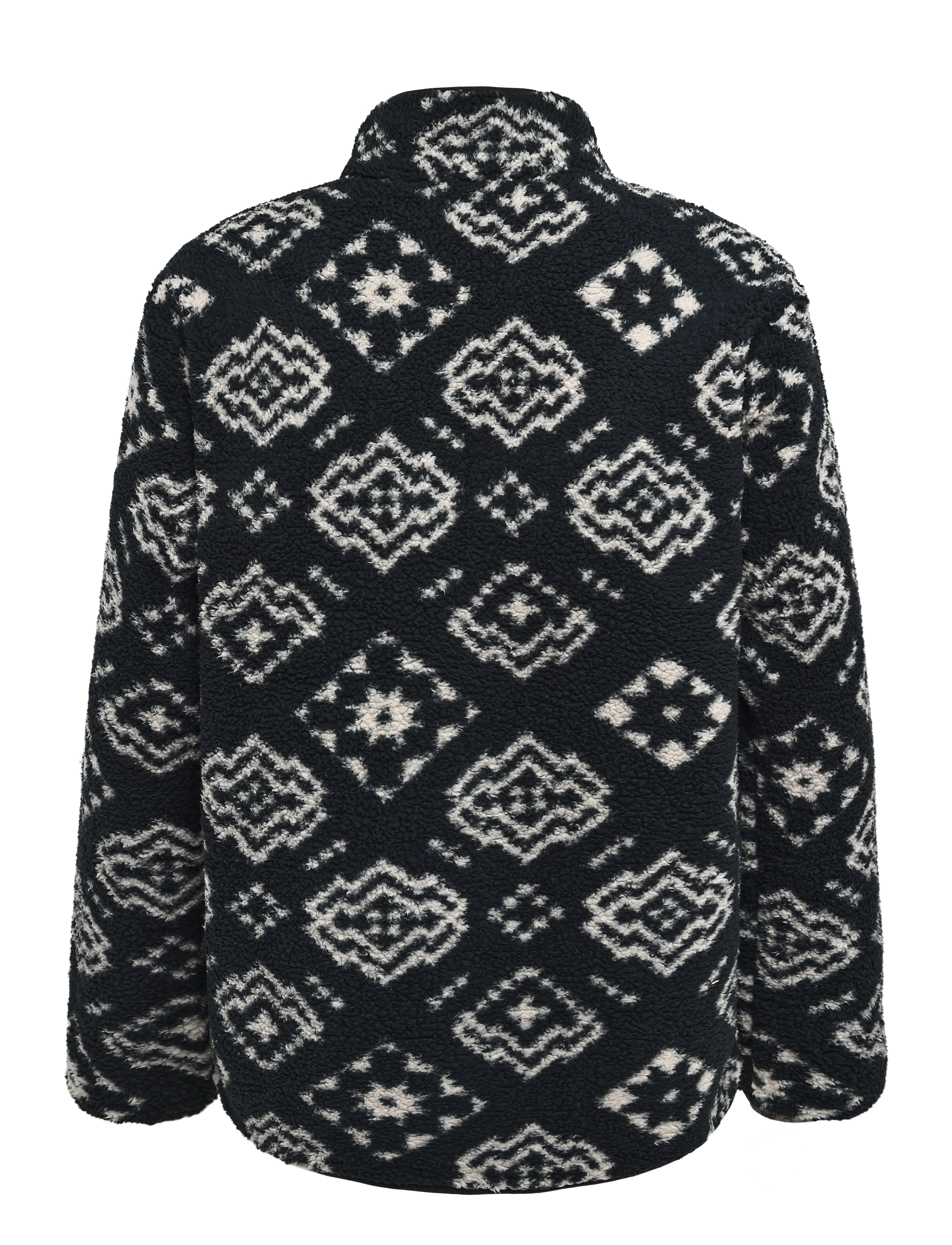 Columbia Sportswear - Rugged Ridge High Pile Half Zip - fleece og mellemlag - black checked out, black - 1