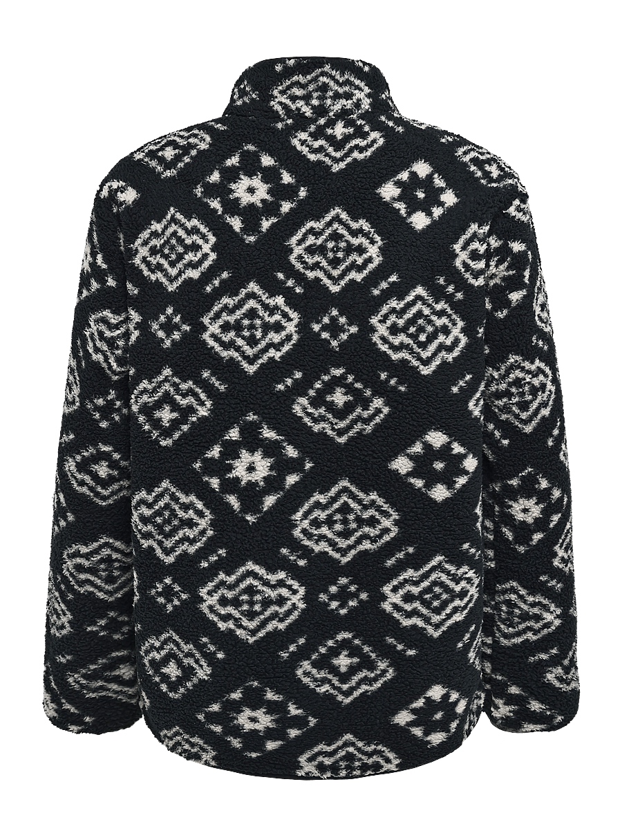 Columbia Sportswear - Rugged Ridge High Pile Half Zip - fleece og mellemlag - black checked out, black - 1