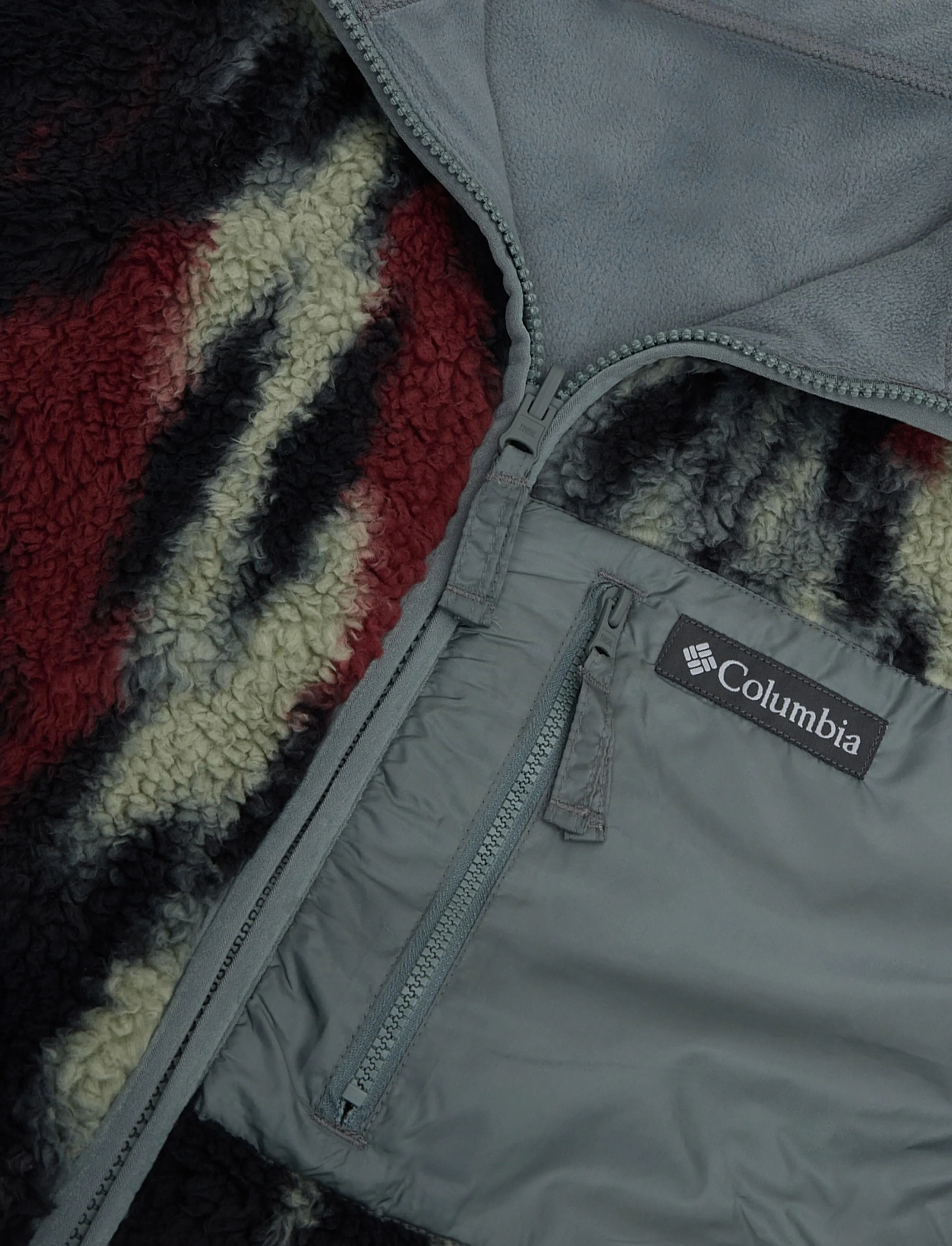 Columbia Sportswear - Winter Pass Reversible Fleece - outdoor jackets - red oxide sedona sage full blur, sedona - 2