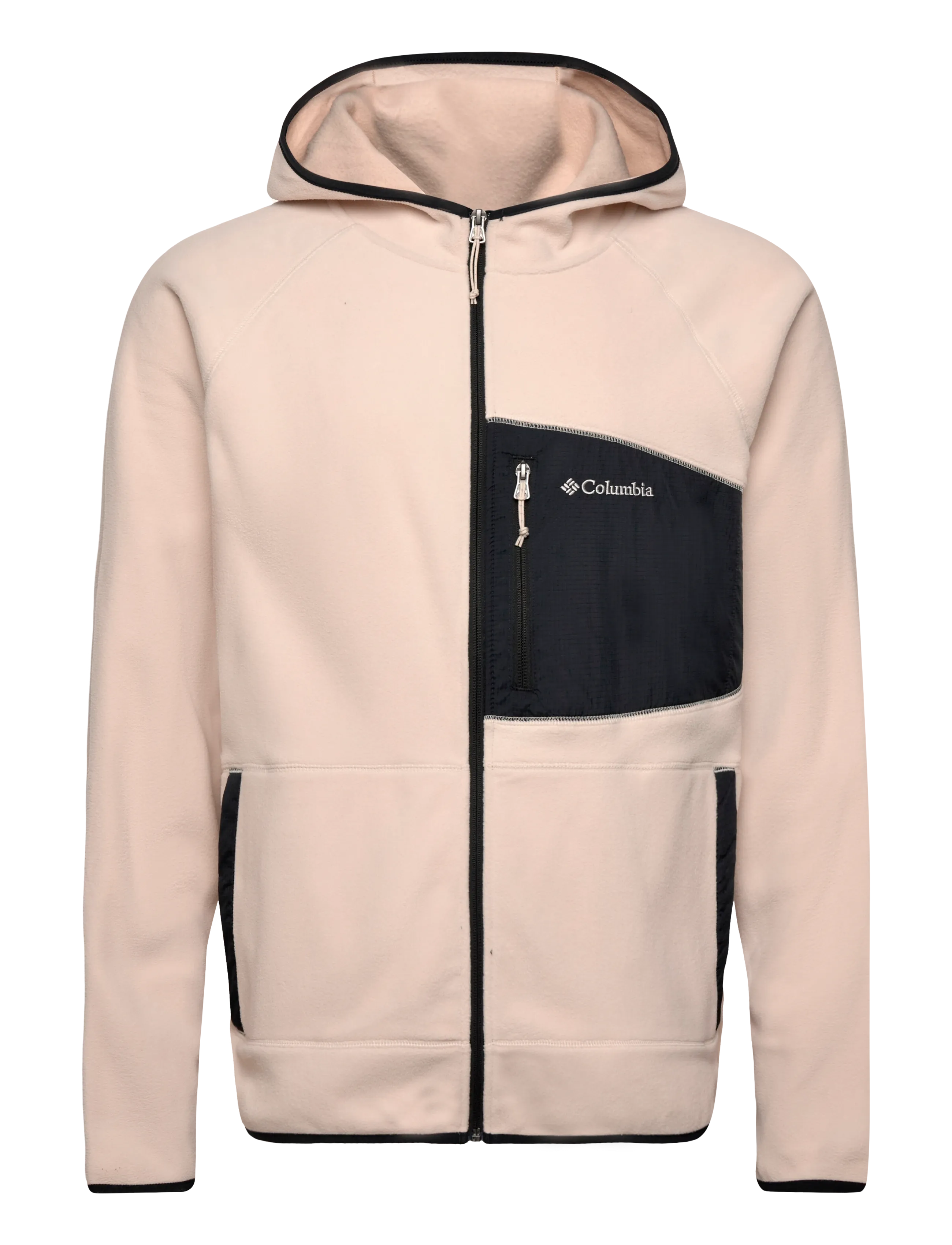 Columbia Sportswear Fast Trek Overlay Hooded Full Zip - Columbia Sportswear - DARK STONE, BLACK / beige