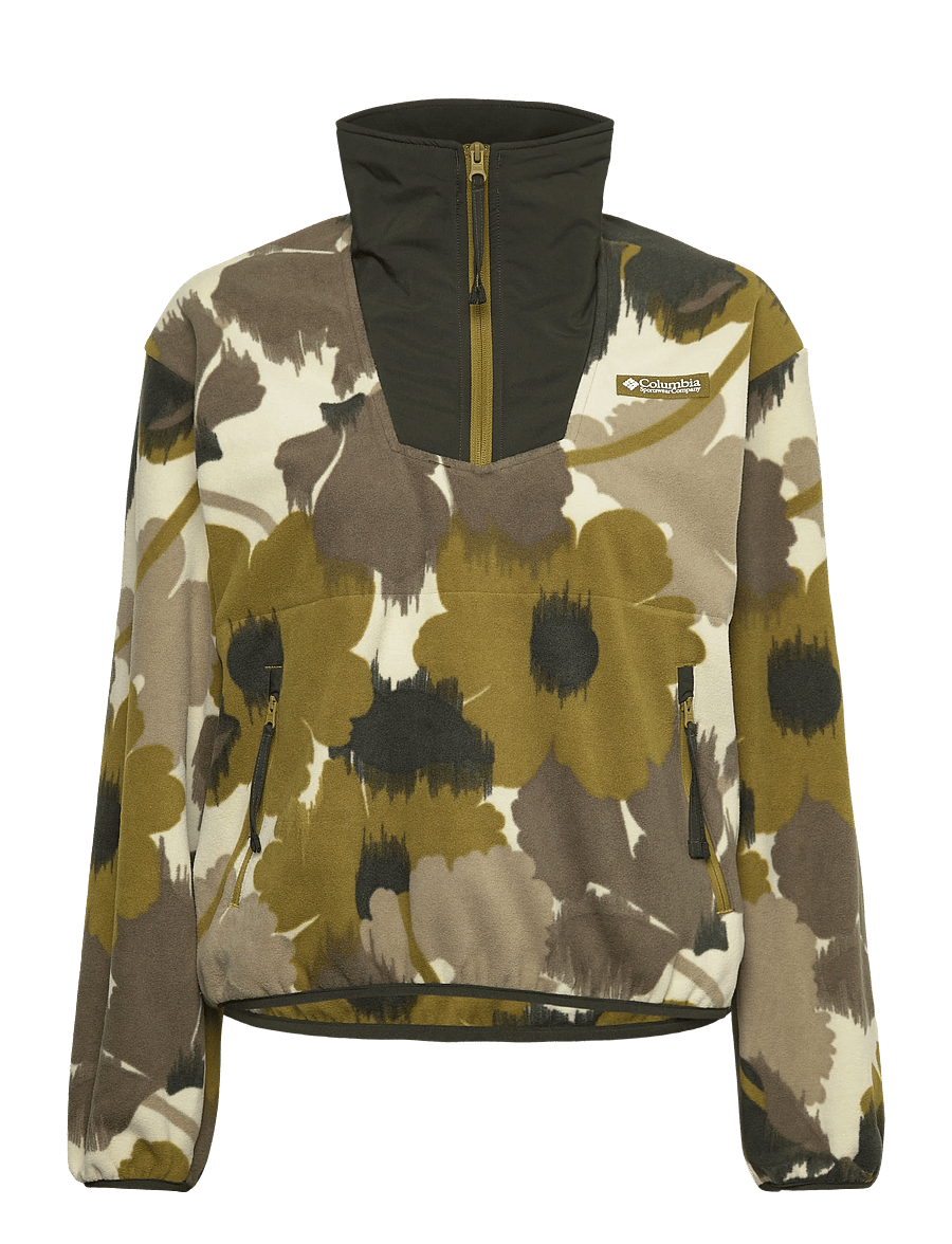 Columbia Sportswear - Sequoia Grove Printed Half Zip - Överdelar - mossy green, ikatbloom - 0