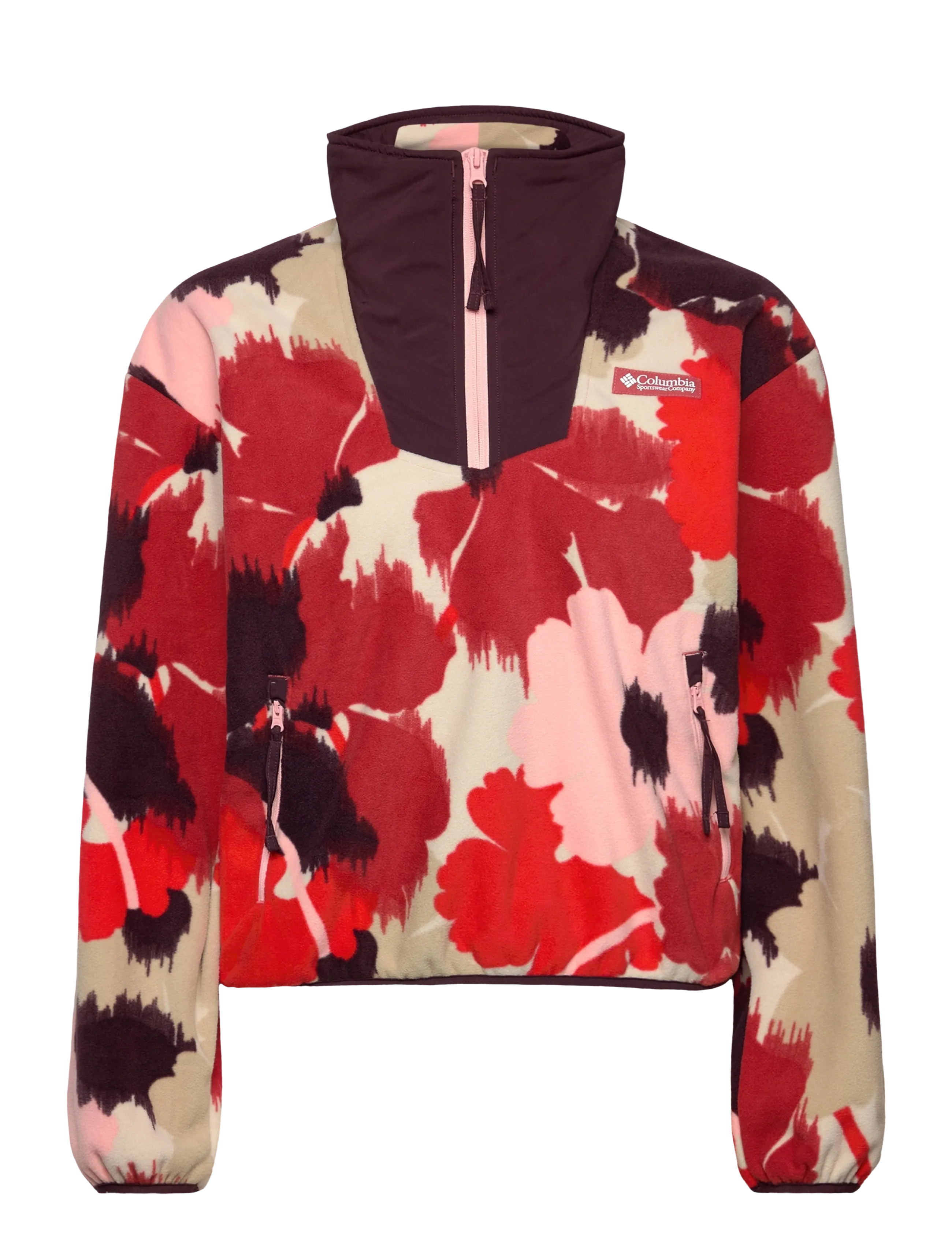 Columbia Sportswear Sequoia Grove Printed Half Zip - Columbia Sportswear - WASHED RED, IKATBLOOM / multi