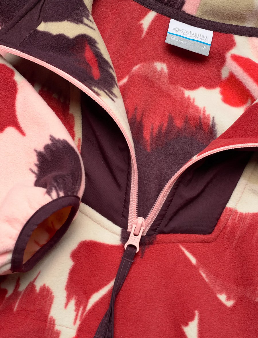 Columbia Sportswear - Sequoia Grove Printed Half Zip - overdele - washed red, ikatbloom - 2