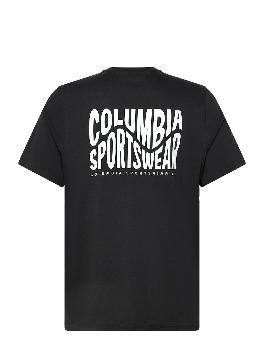 Columbia Sportswear - CSC Outdoor Back Graphic Tee - t-shirts - black, wavy branded peaks - 1