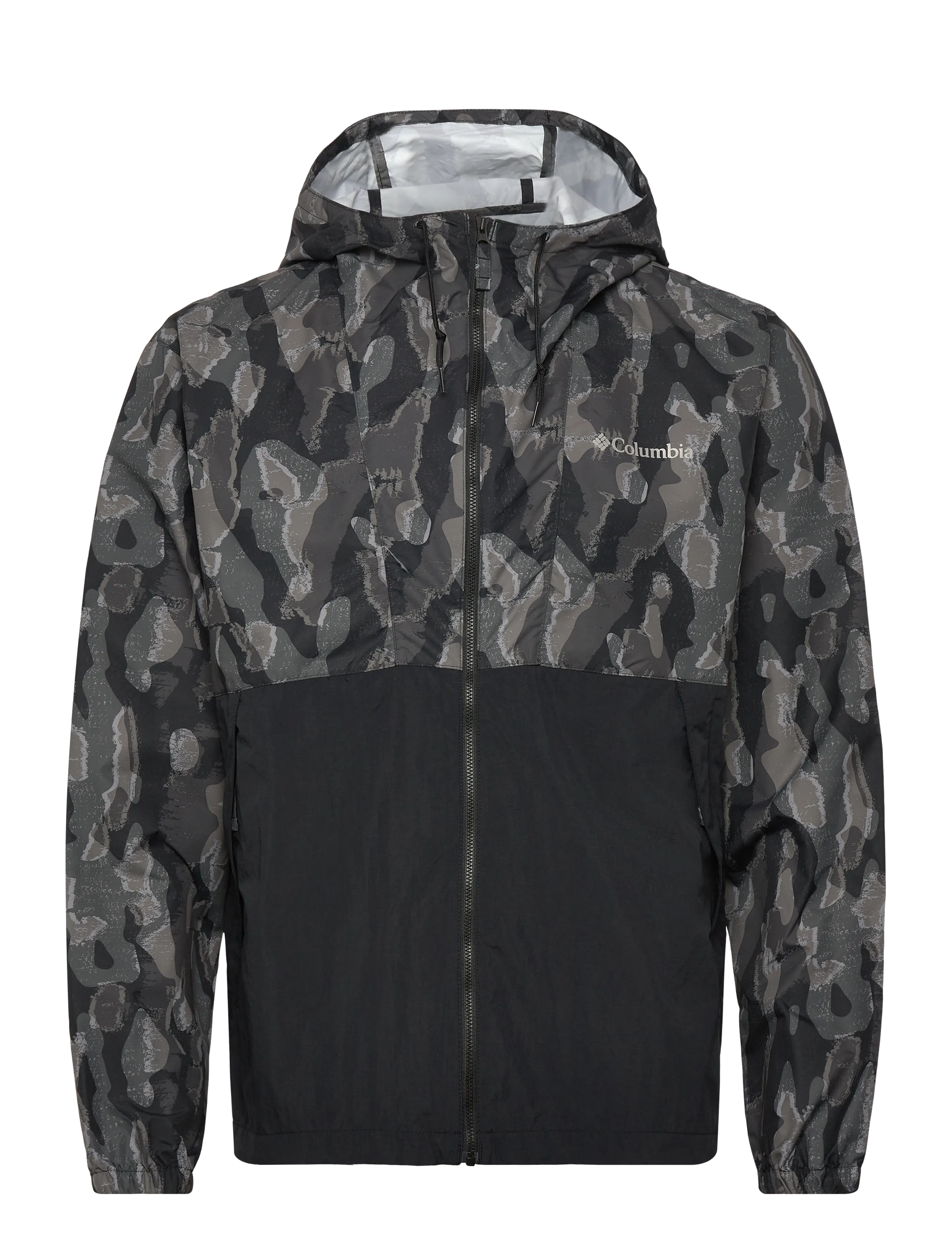 Columbia Sportswear Spire Valley Novelty Windbreaker - Jackor - BLACK TREEBARK, BLACK / black