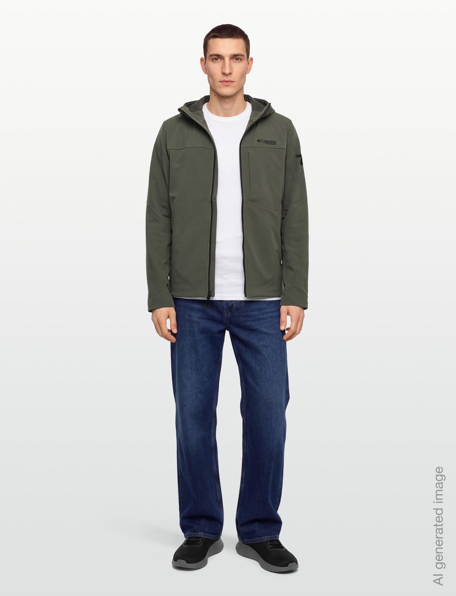 Columbia Sportswear - Tennent Mountain Hooded Softshell - lauko striukės - stone green - 0