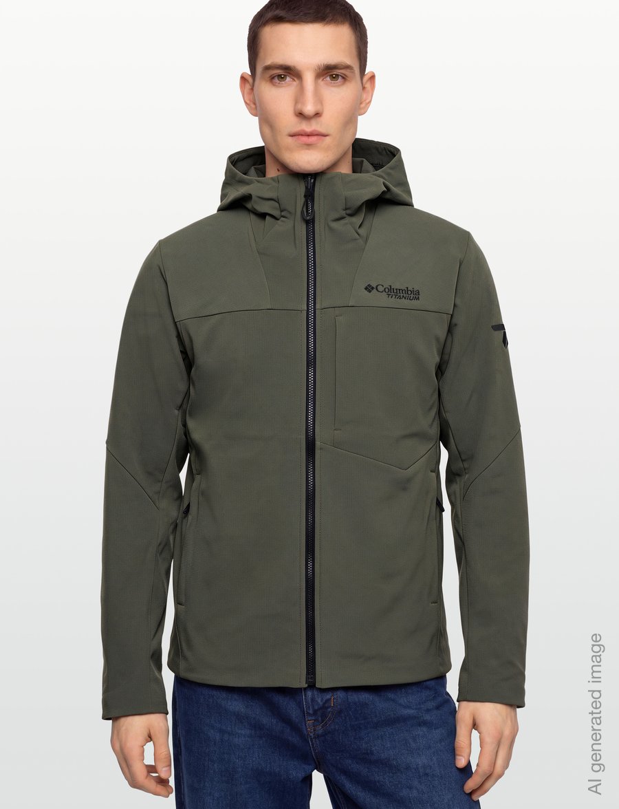 Columbia Sportswear - Tennent Mountain Hooded Softshell - lauko striukės - stone green - 3