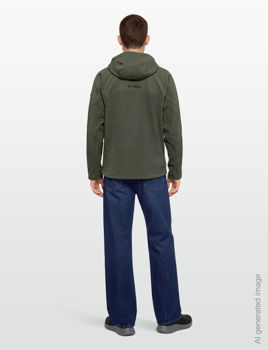 Columbia Sportswear - Tennent Mountain Hooded Softshell - lauko striukės - stone green - 4
