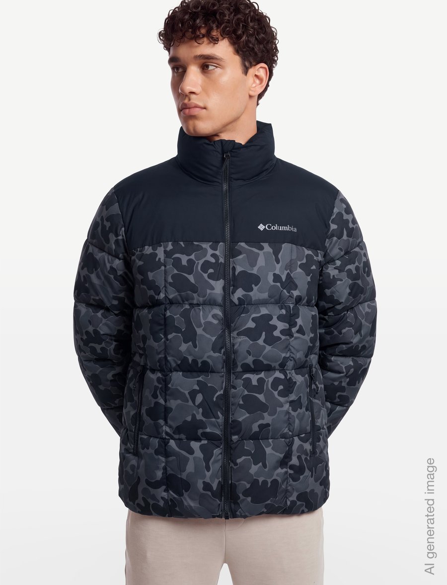 Columbia Sportswear - Puffect IV Printed Jacket - sulejoped ja voodriga joped - black puzzle camo, black - 3