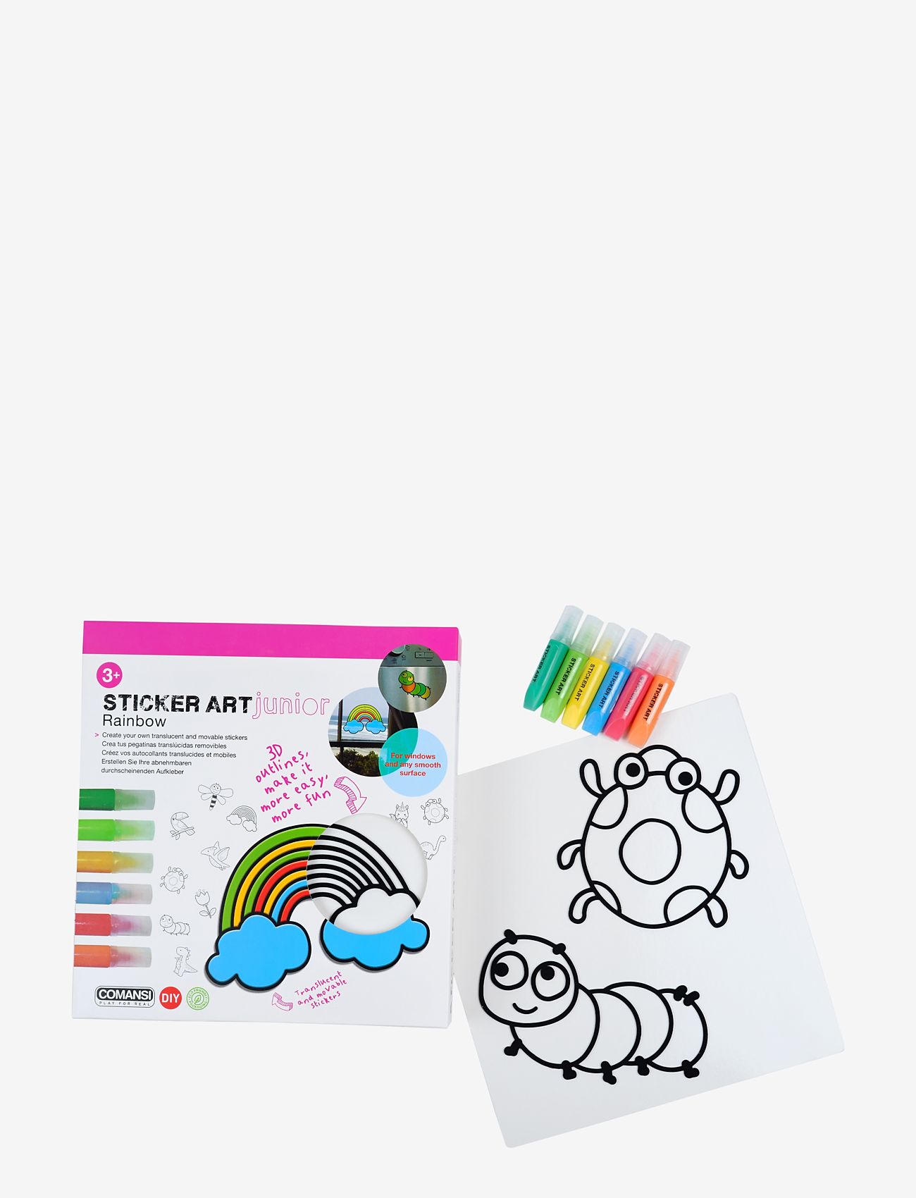 Comansi - STICKER ART JUNIOR - RAINBOW - skrivesæt - multi - 0
