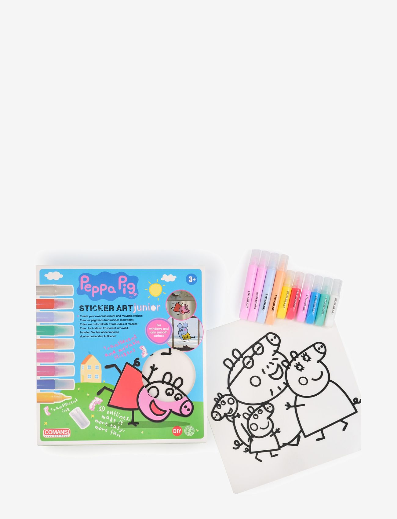 Comansi - STICKER ART JUNIOR - GRETA GRI - skrivset - multi - 0