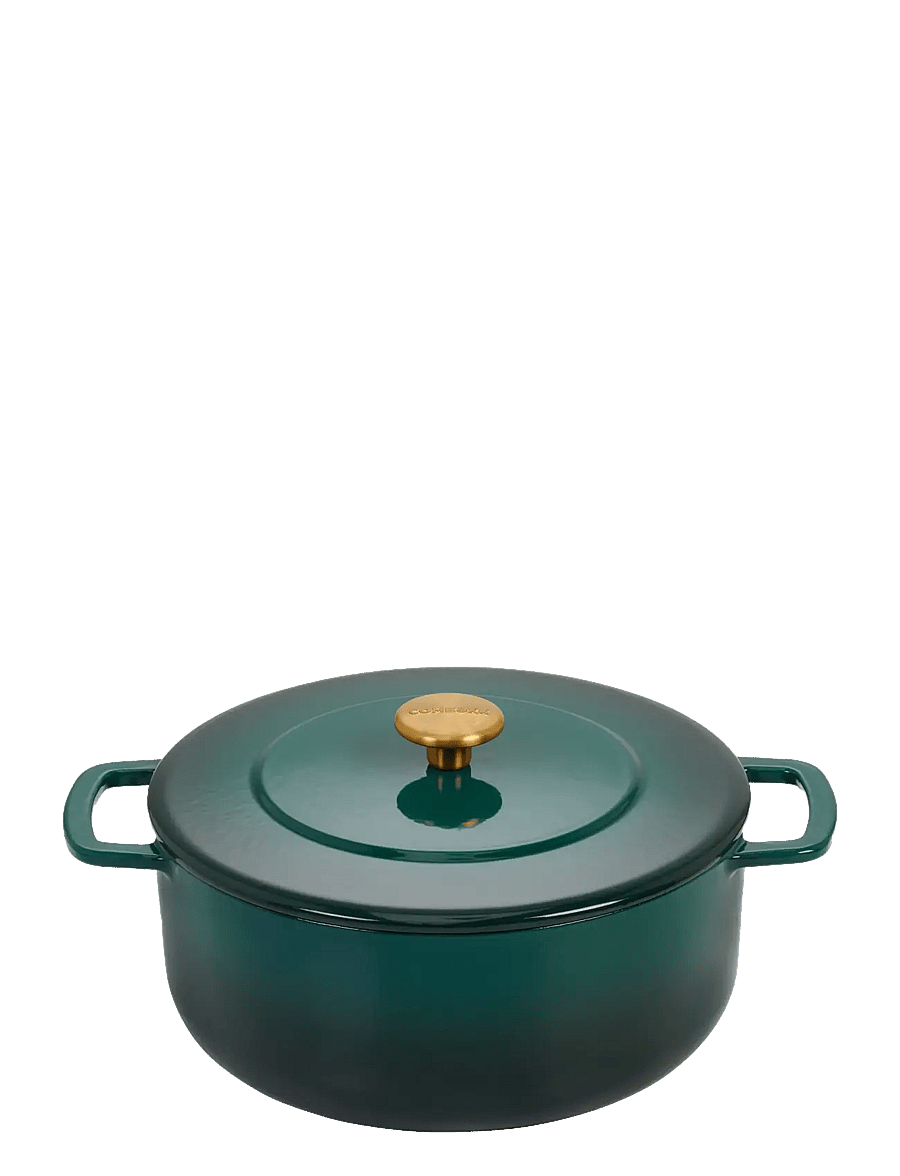 Combekk - Dutch Oven 24cm Enameled Recycled Cast Iron Holly Green with gold knob - gusseisen töpfe - green - 1