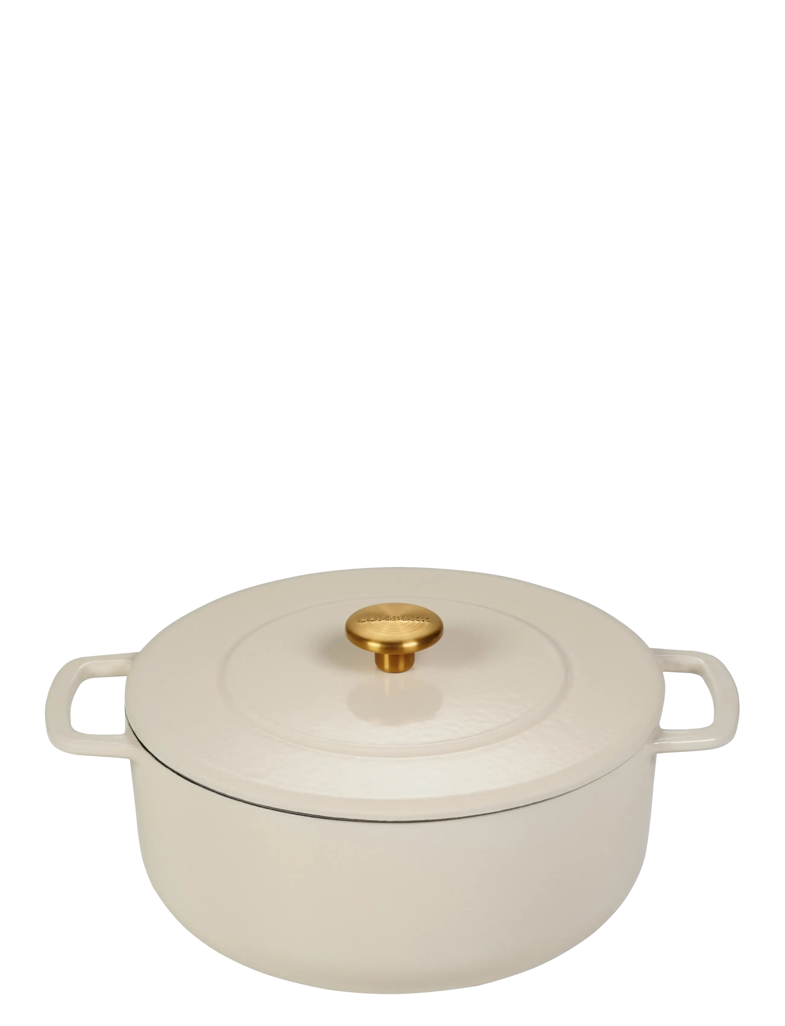 Combekk Dutch Oven 24cm Enameled Recycled Cast Iron Sand with gold knob - Fars dag-presenter - CREME / cream