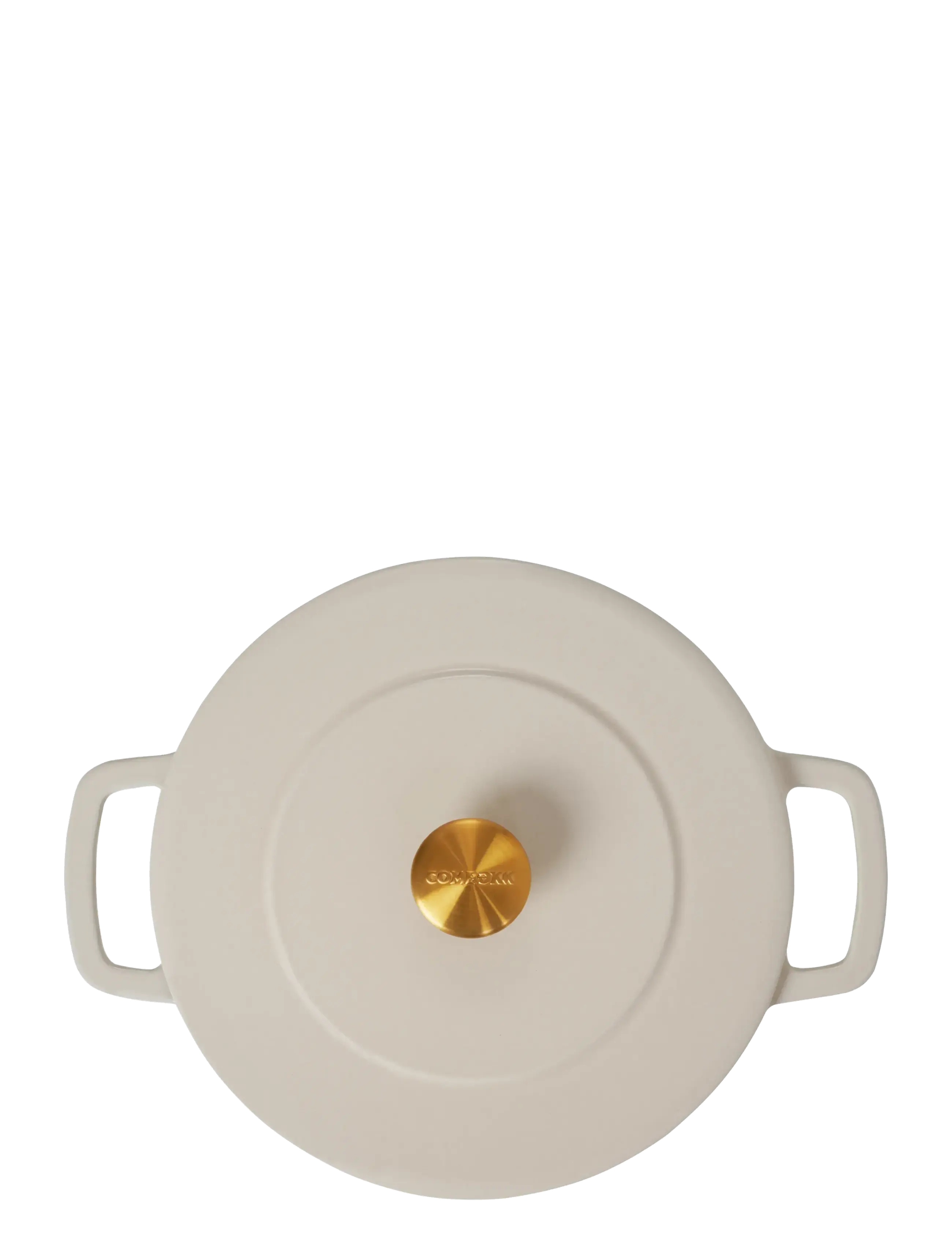 Combekk - Dutch Oven 24cm Enameled Recycled Cast Iron Sand with gold knob - gjutjärnsgrytor - creme - 3