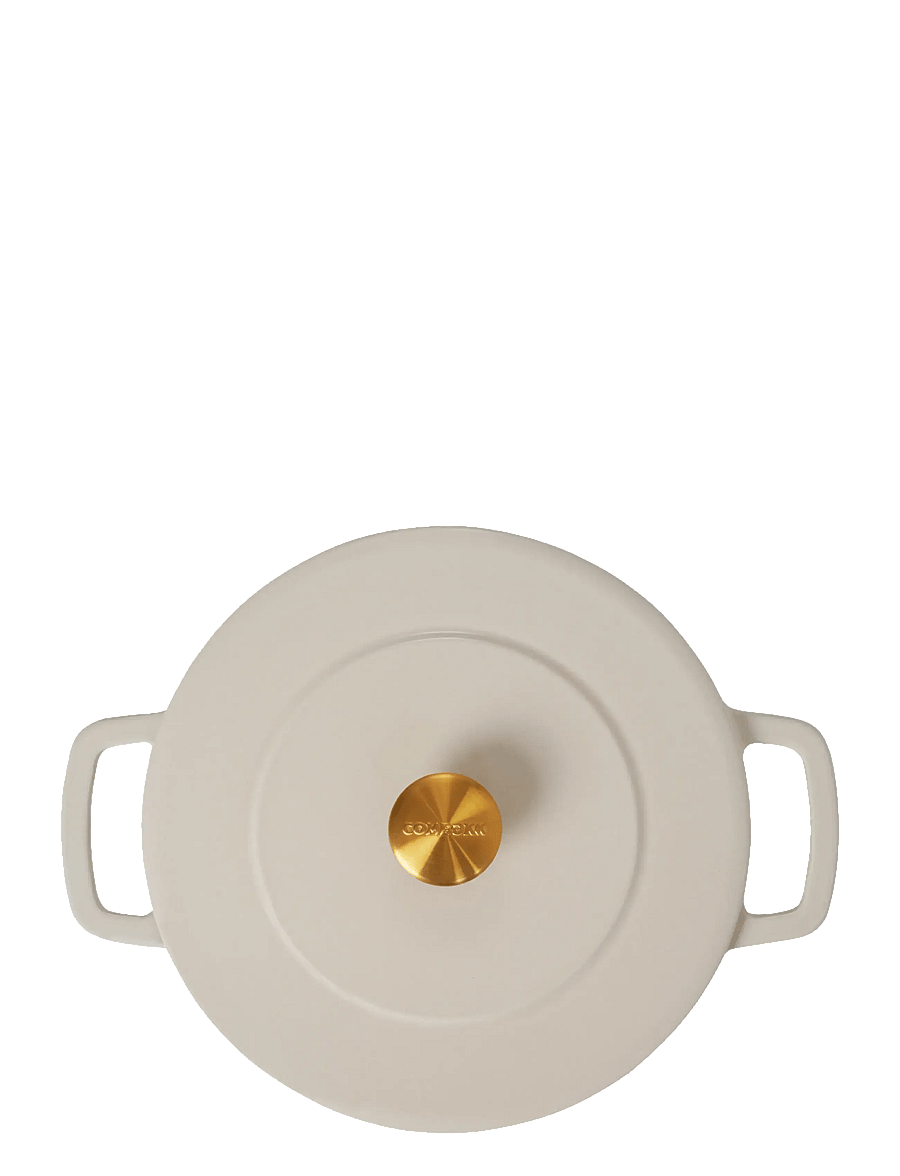 Combekk - Dutch Oven 24cm Enameled Recycled Cast Iron Sand with gold knob - gusseisen töpfe - creme - 3