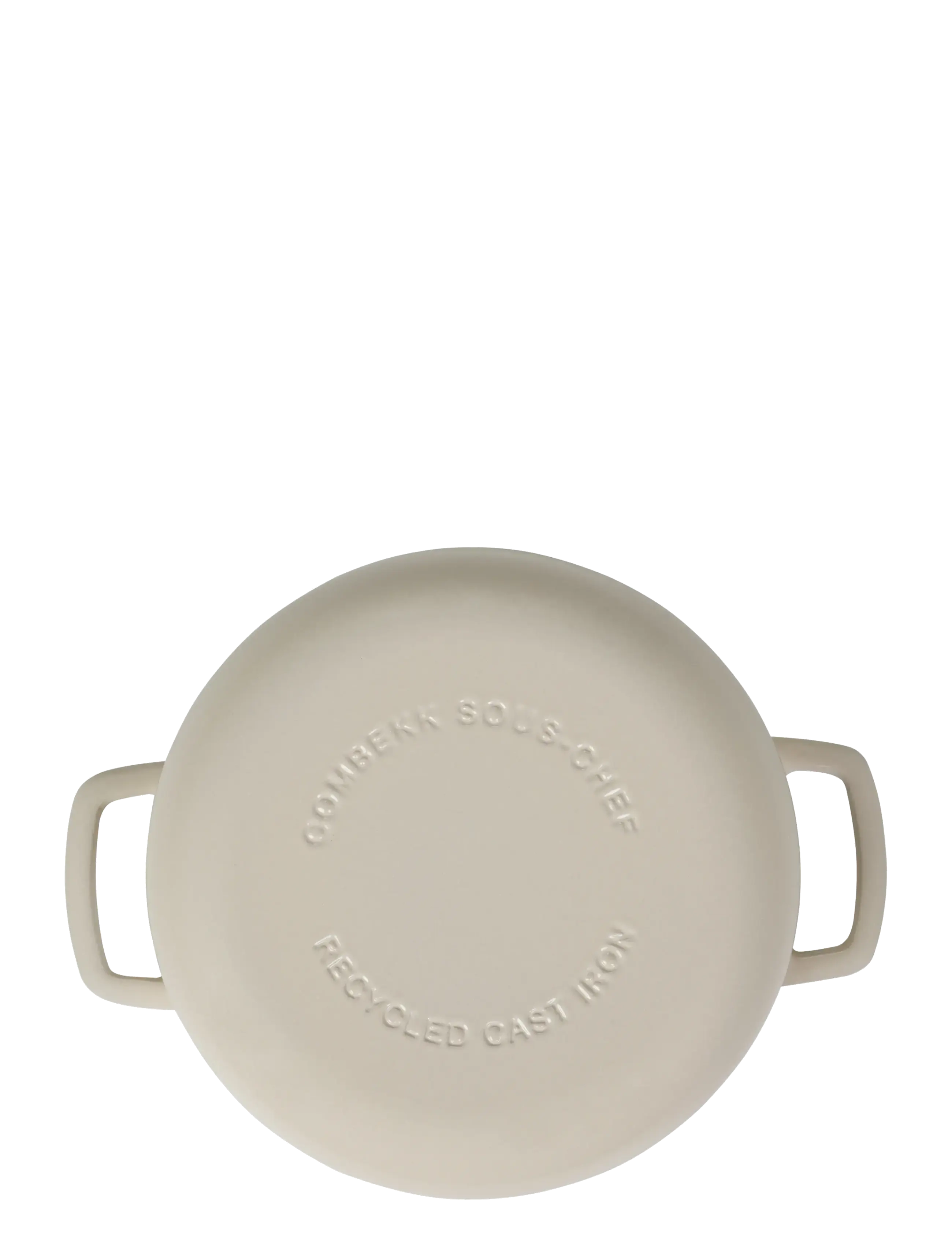 Combekk - Dutch Oven 24cm Enameled Recycled Cast Iron Sand with gold knob - gjutjärnsgrytor - creme - 5