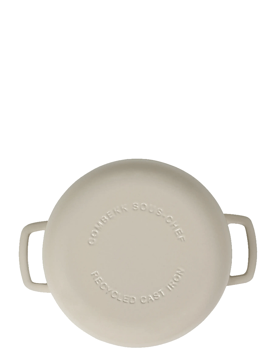Combekk - Dutch Oven 24cm Enameled Recycled Cast Iron Sand with gold knob - gusseisen töpfe - creme - 5