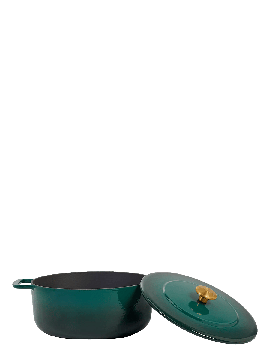 Combekk - Dutch Oven 28cm Enameled Recycled Cast Iron Holly Green with gold knob - green - 2