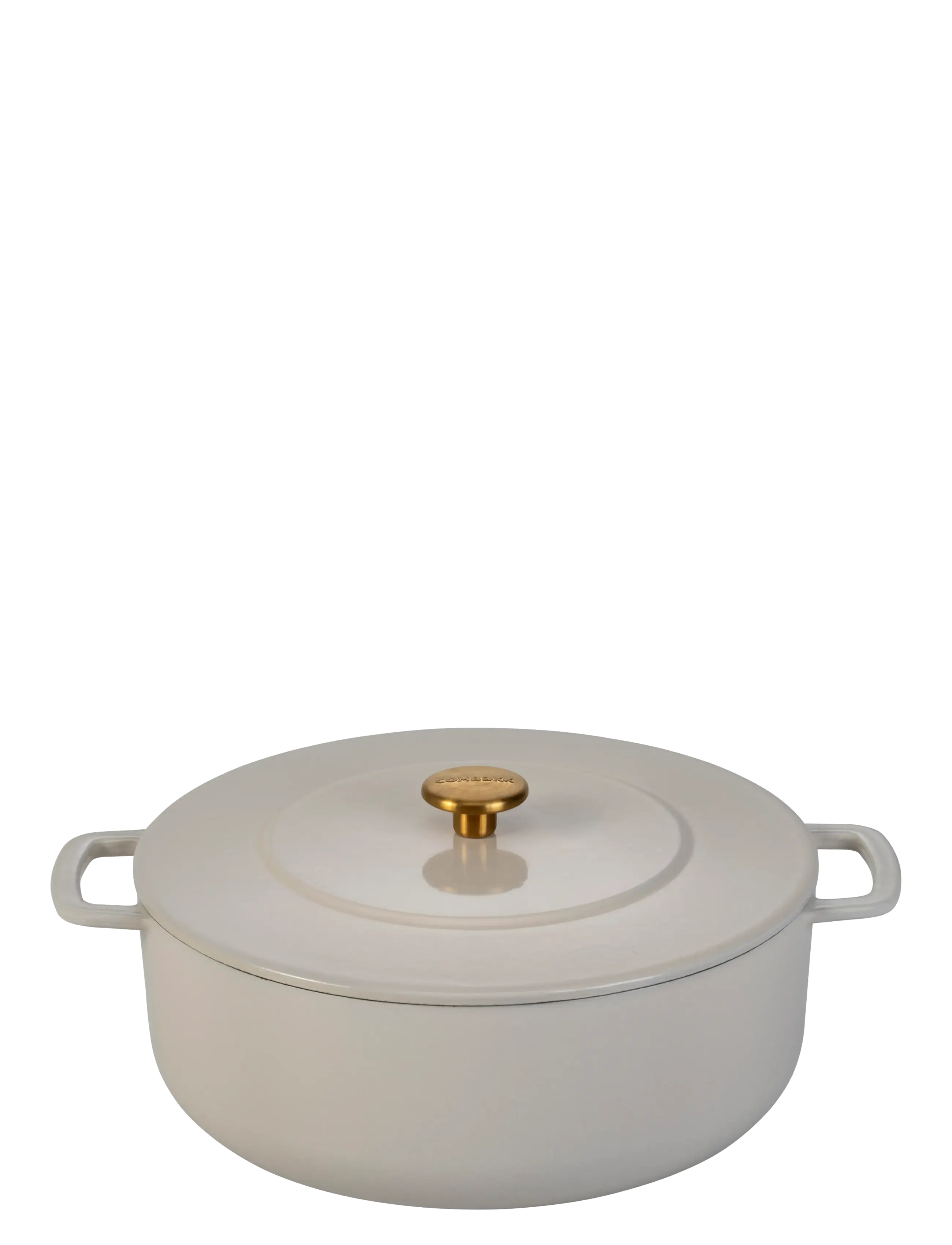 Combekk Dutch Oven 28cm Enameled Recycled Cast Iron Sand with gold knob - Combekk - CREME / cream