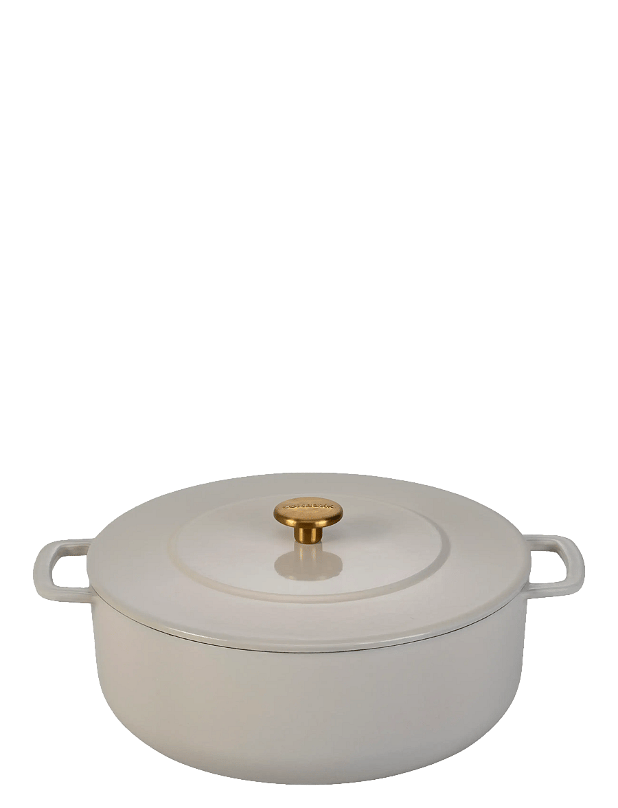 Combekk - Dutch Oven 28cm Enameled Recycled Cast Iron Sand with gold knob - gusseisen töpfe - creme - 0