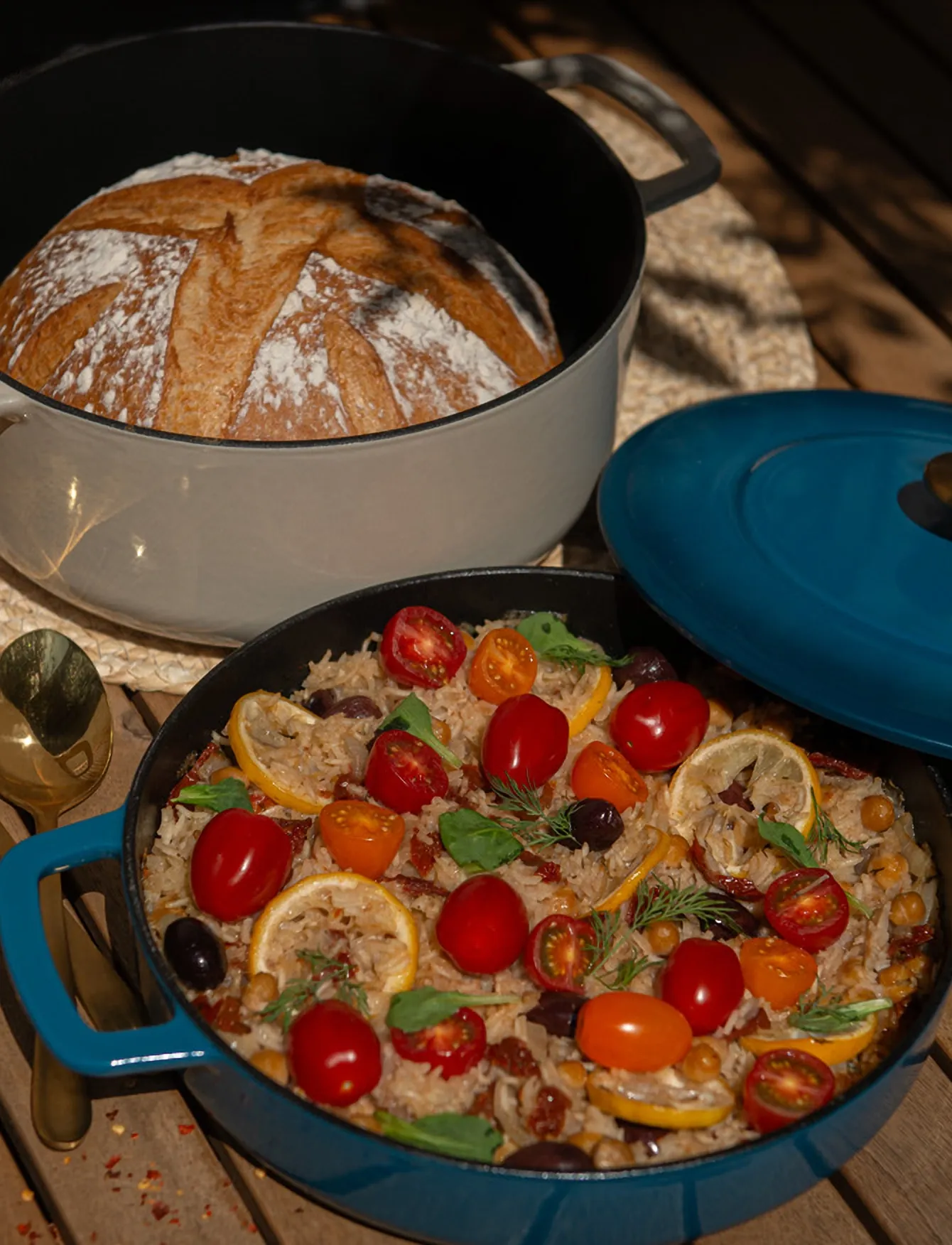 Combekk - Dutch Oven 28cm Enameled Recycled Cast Iron Sand with gold knob - gusseisen töpfe - creme - 5