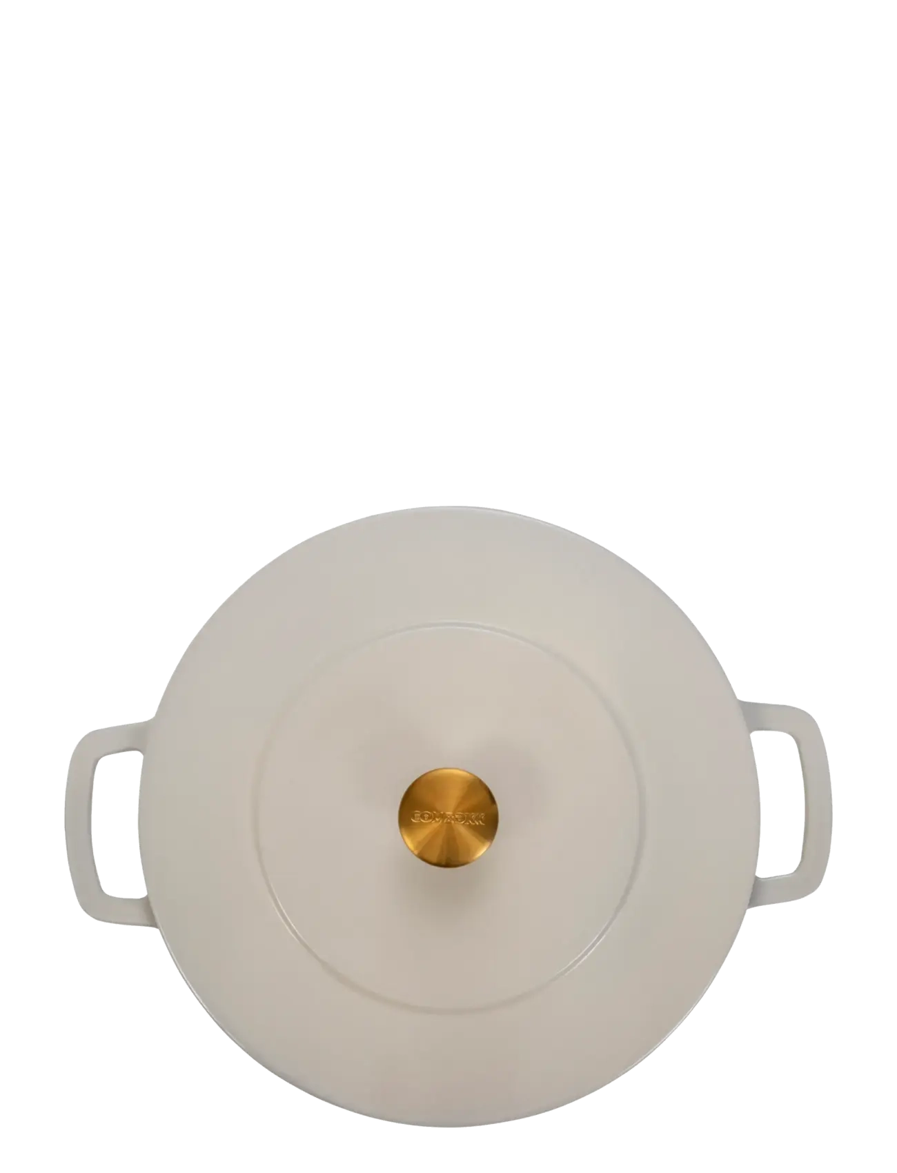 Combekk - Dutch Oven 28cm Enameled Recycled Cast Iron Sand with gold knob - gusseisen töpfe - creme - 2