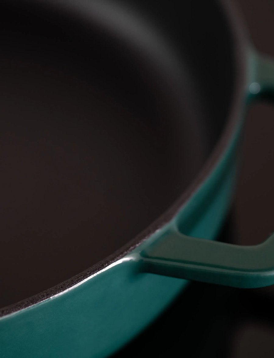 Combekk - Skillet 28cm Enameled Recycled Cast Iron Holly Green - gusseisen töpfe - green - 5