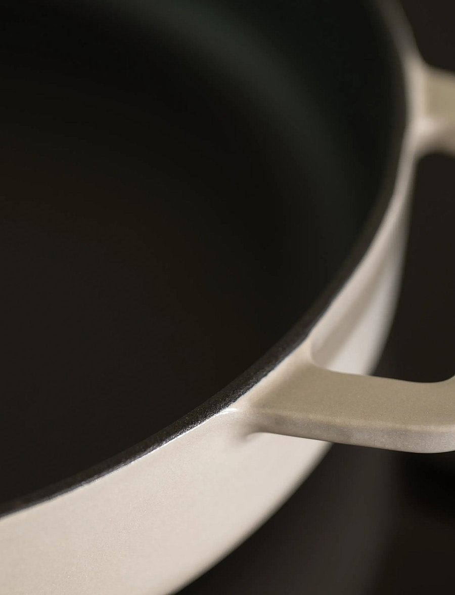 Combekk - Skillet 28cm Enameled Recycled Cast Iron Sand - gusseisen töpfe - creme - 5