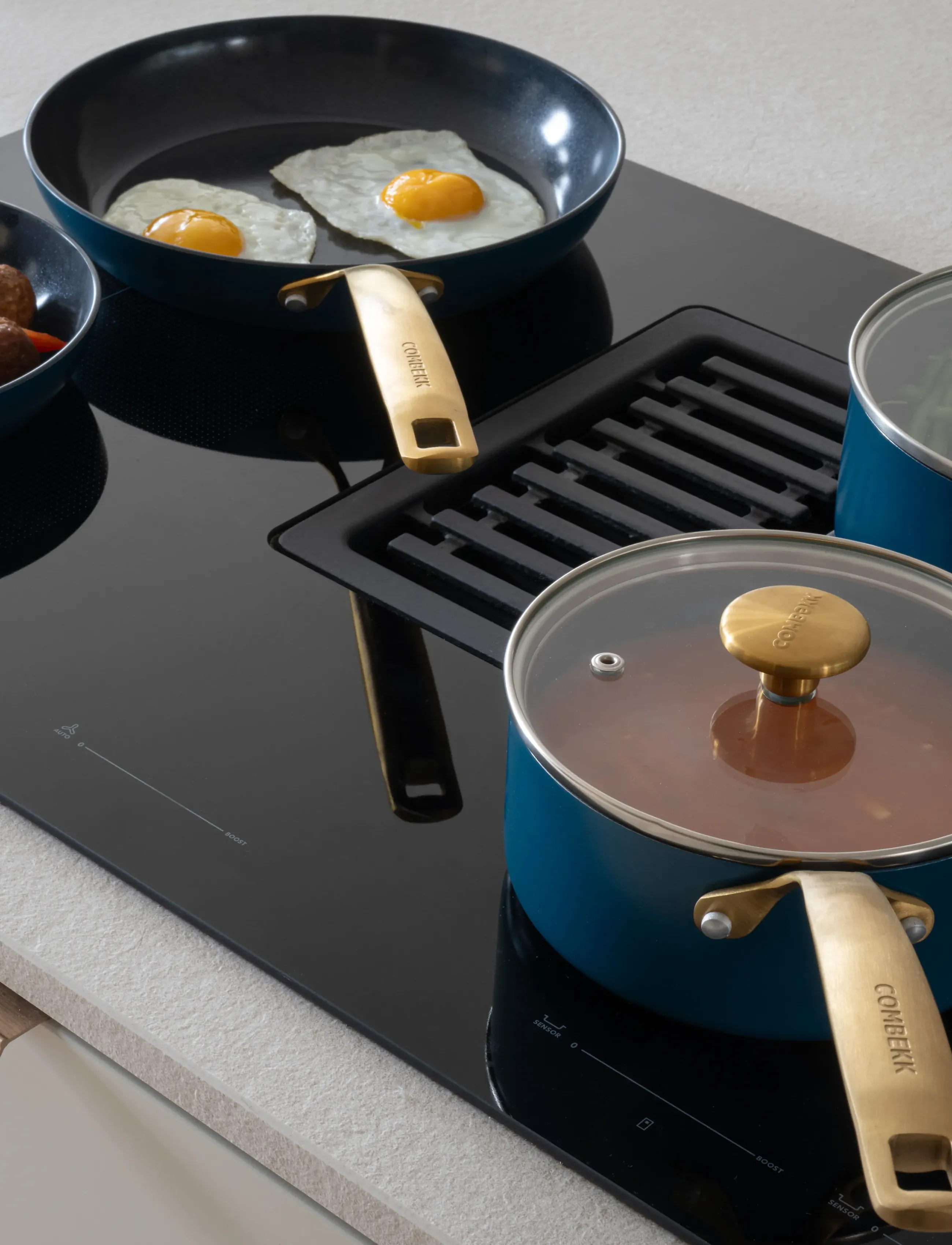 Combekk - Fry Pan 2pcs set 20&28cm OCEAN BLUE - Element Expert - stegepander - blue - 0