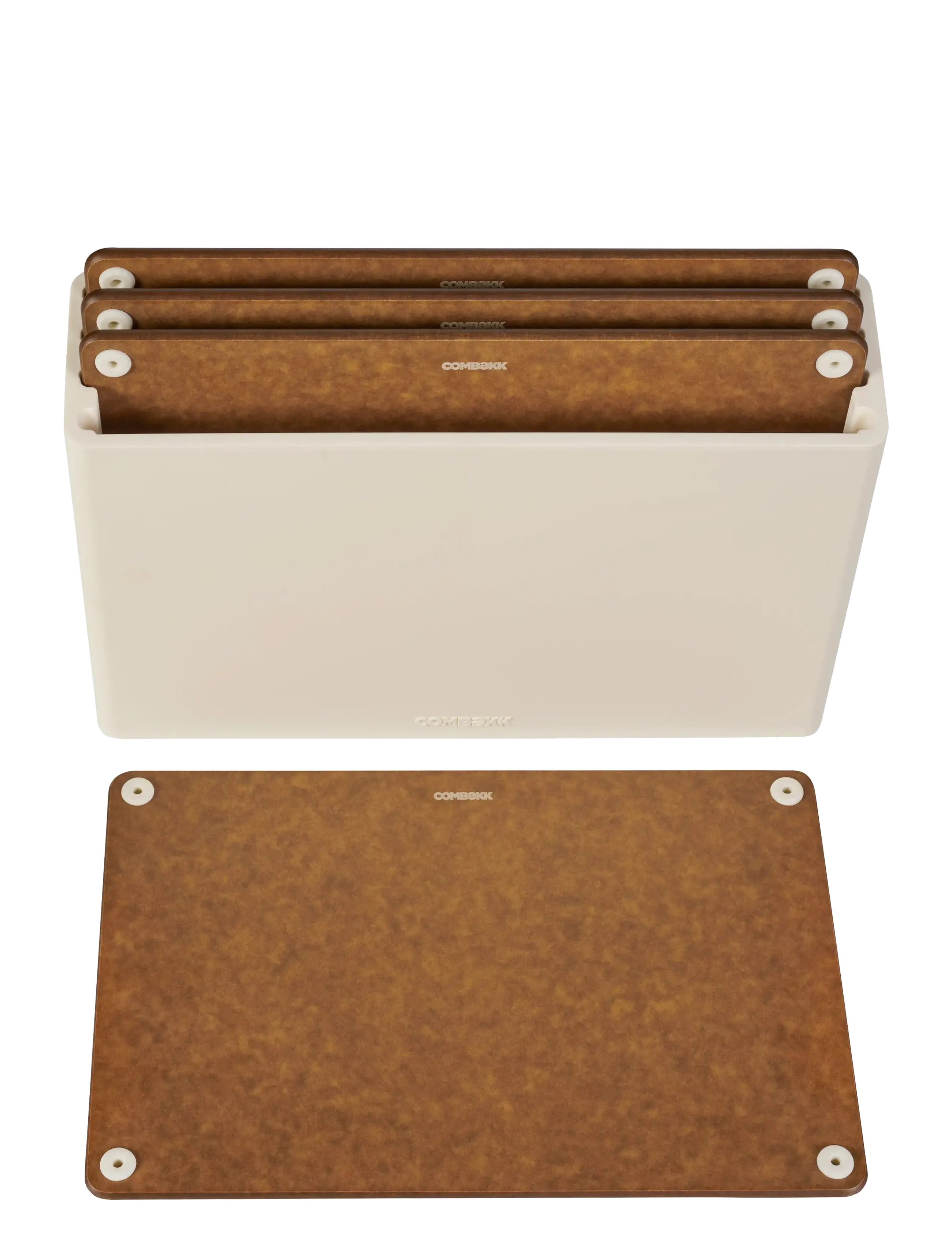 Combekk - Cutting Board Station 4 pcs Sand/Brown - brown - 1