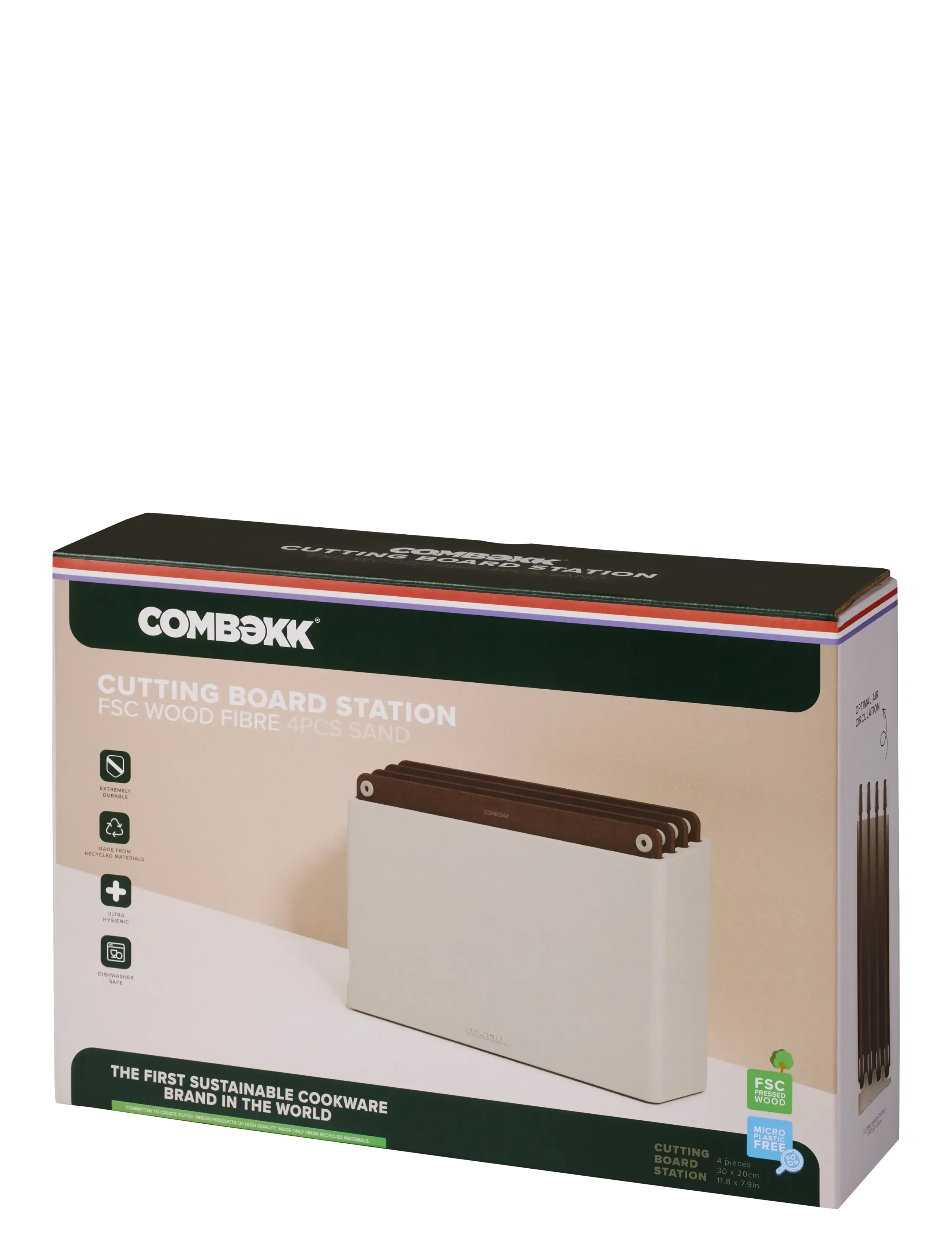 Combekk - Cutting Board Station 4 pcs Sand/Brown - brown - 2