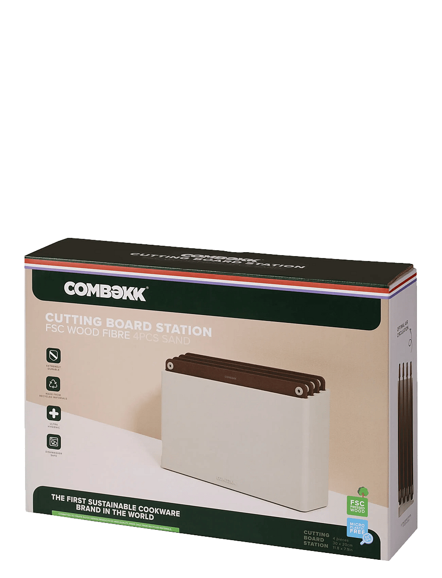 Combekk - Cutting Board Station 4 pcs Sand/Brown - brown - 2
