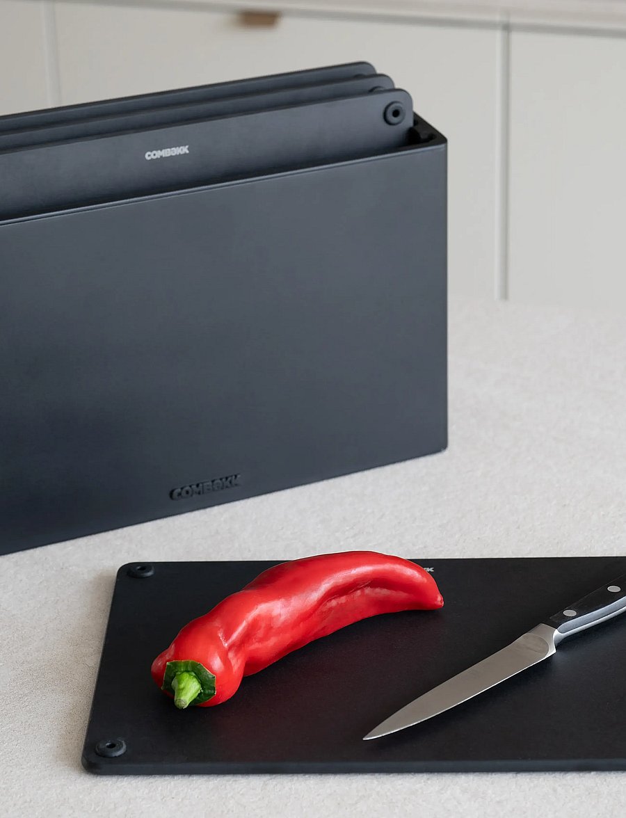 Combekk - Cutting Board Station 4 pcs Black/Black - schneidebretter - black - 3