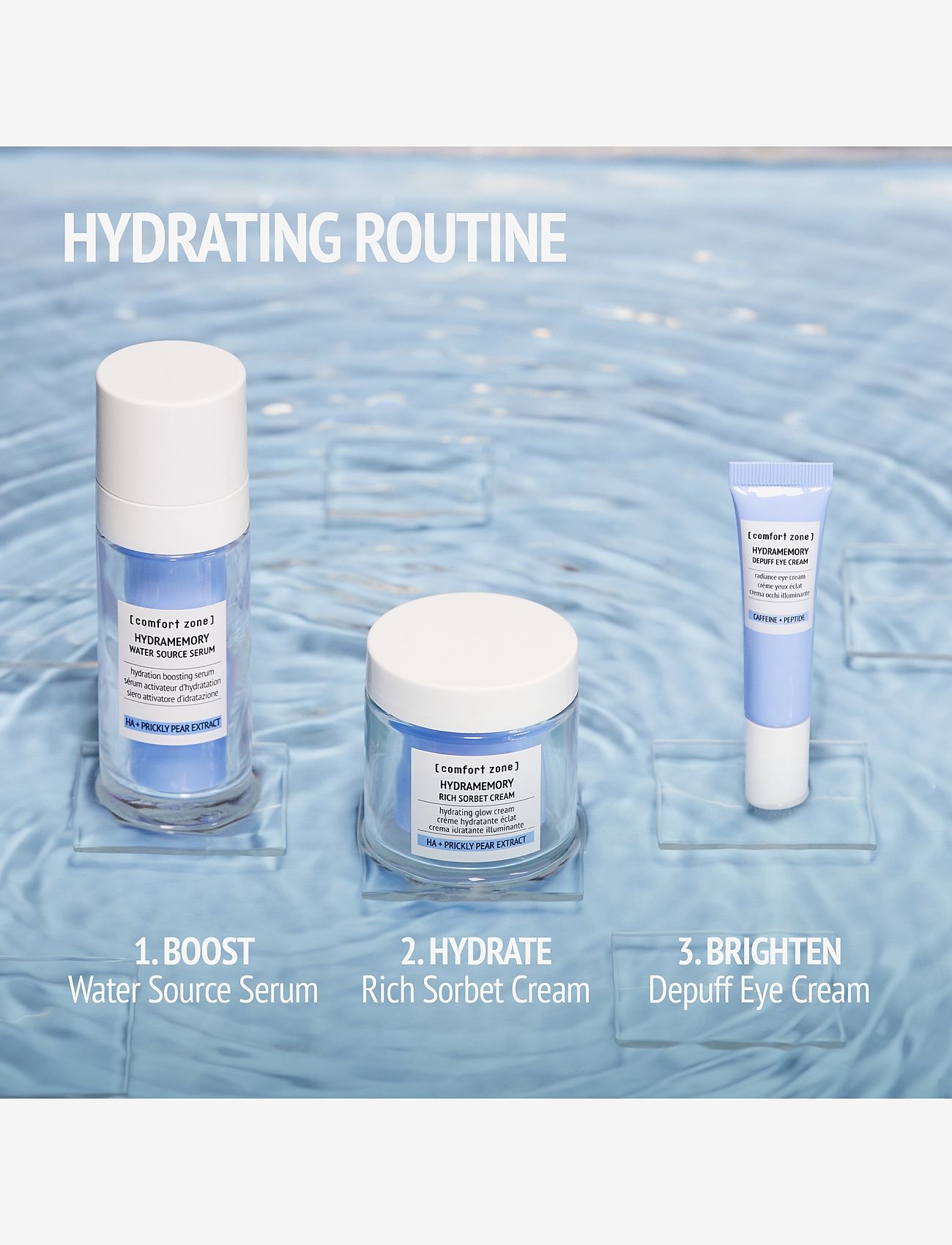 Comfort Zone - Hydramemory Depuff Eye Cream - acu krēmi - clear - 4