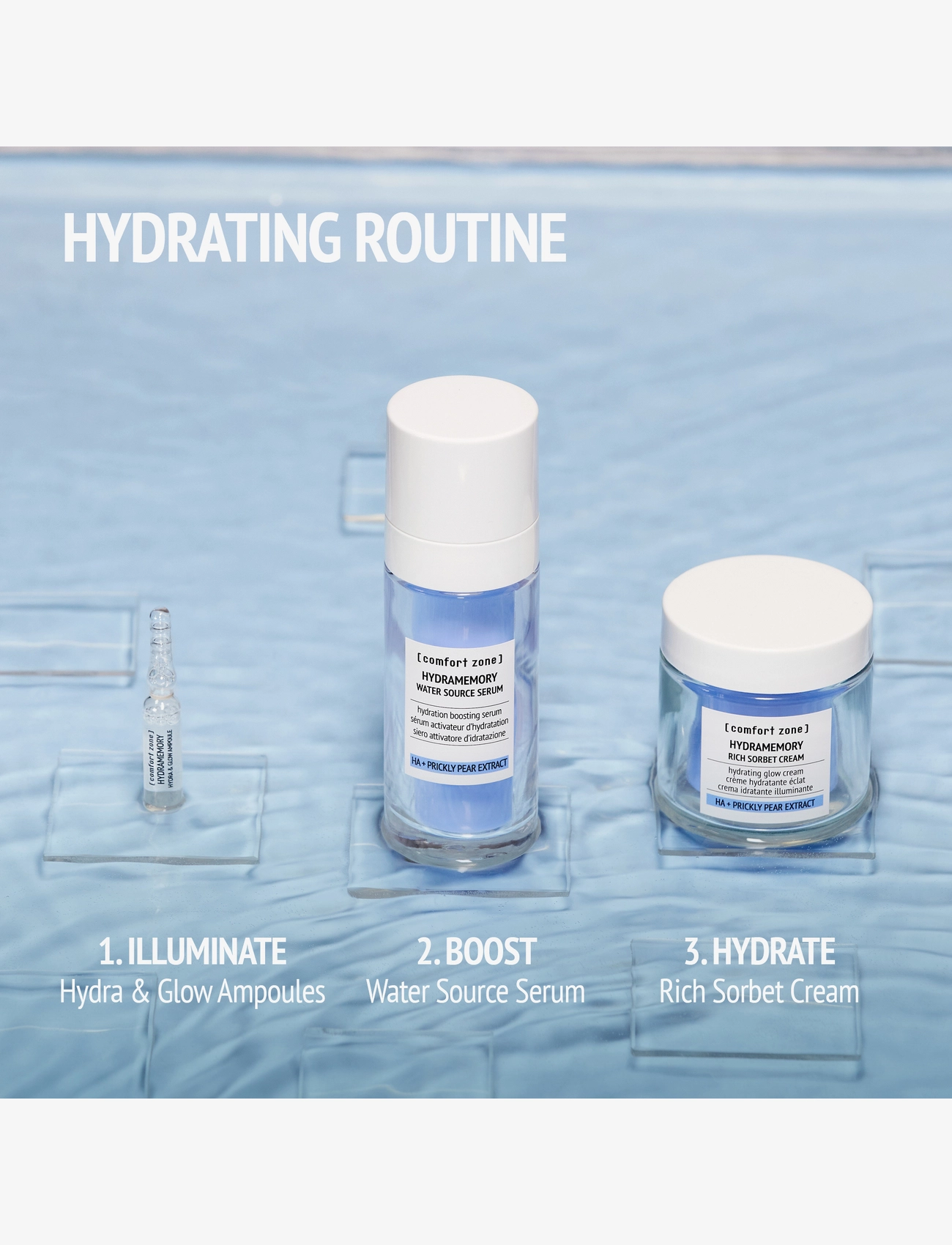 Comfort Zone - Hydramemory Hydra & Glow Face ampoule - serum - clear - 5