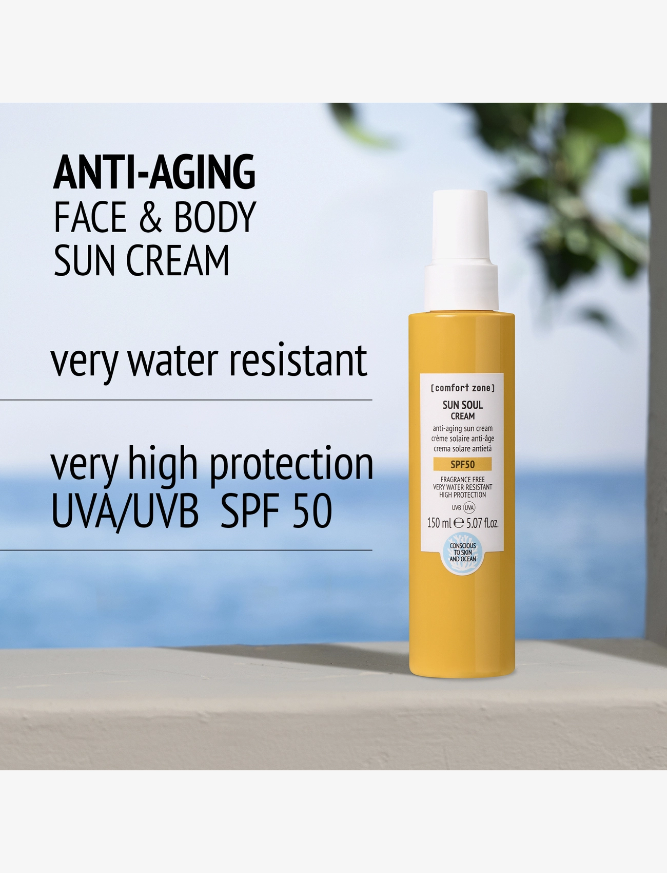 Comfort Zone - Sun Soul Body Face & Body Cream SPF50 - kūnui - clear - 1