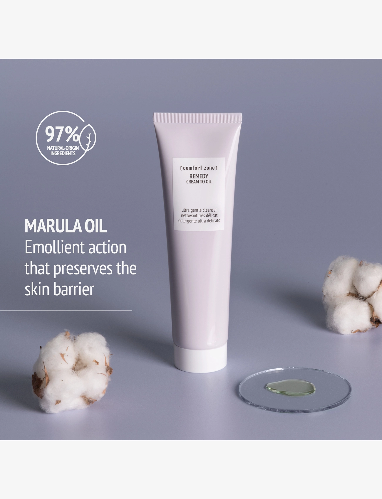 Comfort Zone - Remedy Cream To Oil Cleanser - valomosios putos - clear - 3