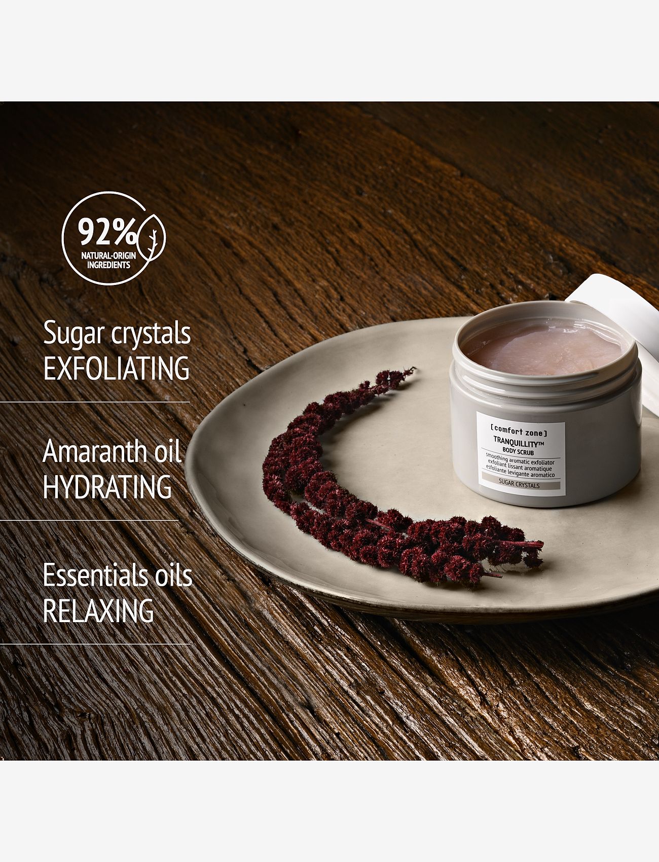 Comfort Zone - Tranquillity Body Scrub - skrubb & exfoliators - kropp  - clear - 3