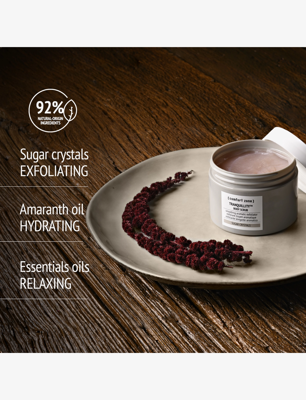 Comfort Zone - Tranquillity Body Scrub - skrubb & exfoliators - kropp  - clear - 3