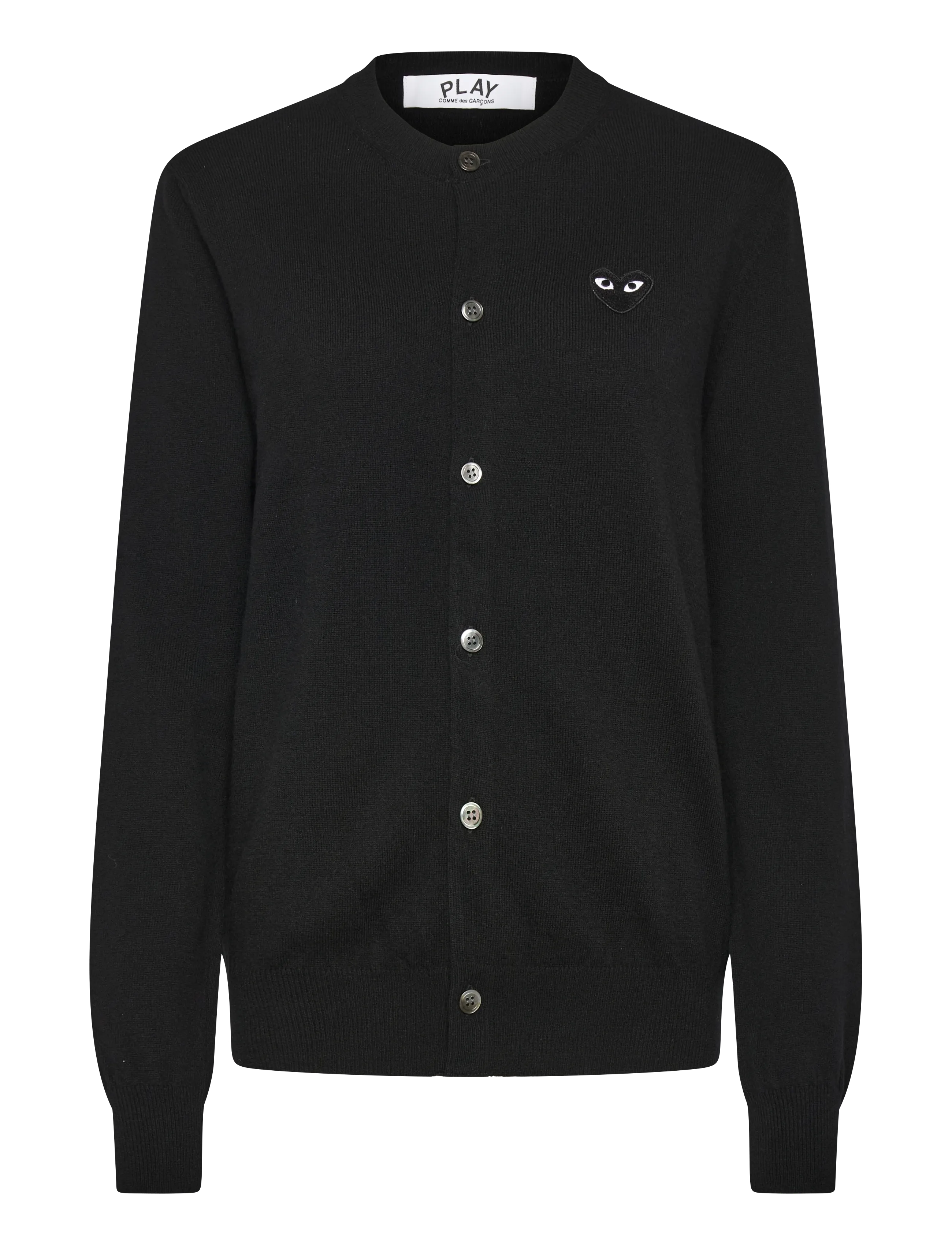 Comme des Garçons Black Heart Cardigan - Strik - BLACK / black