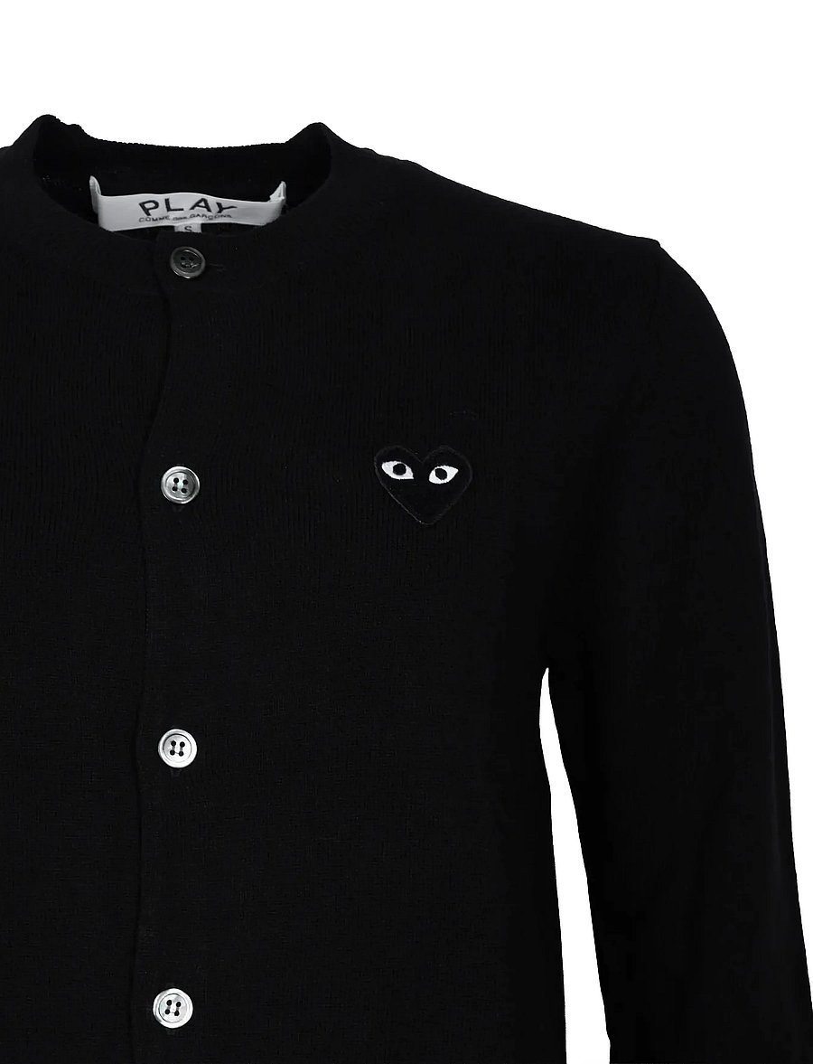 Comme des Garçons - Black Heart Cardigan - cardigans - black - 2
