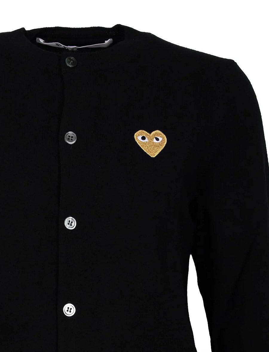 Comme des Garçons - Black Heart Cardigan - cardigans - black - 2