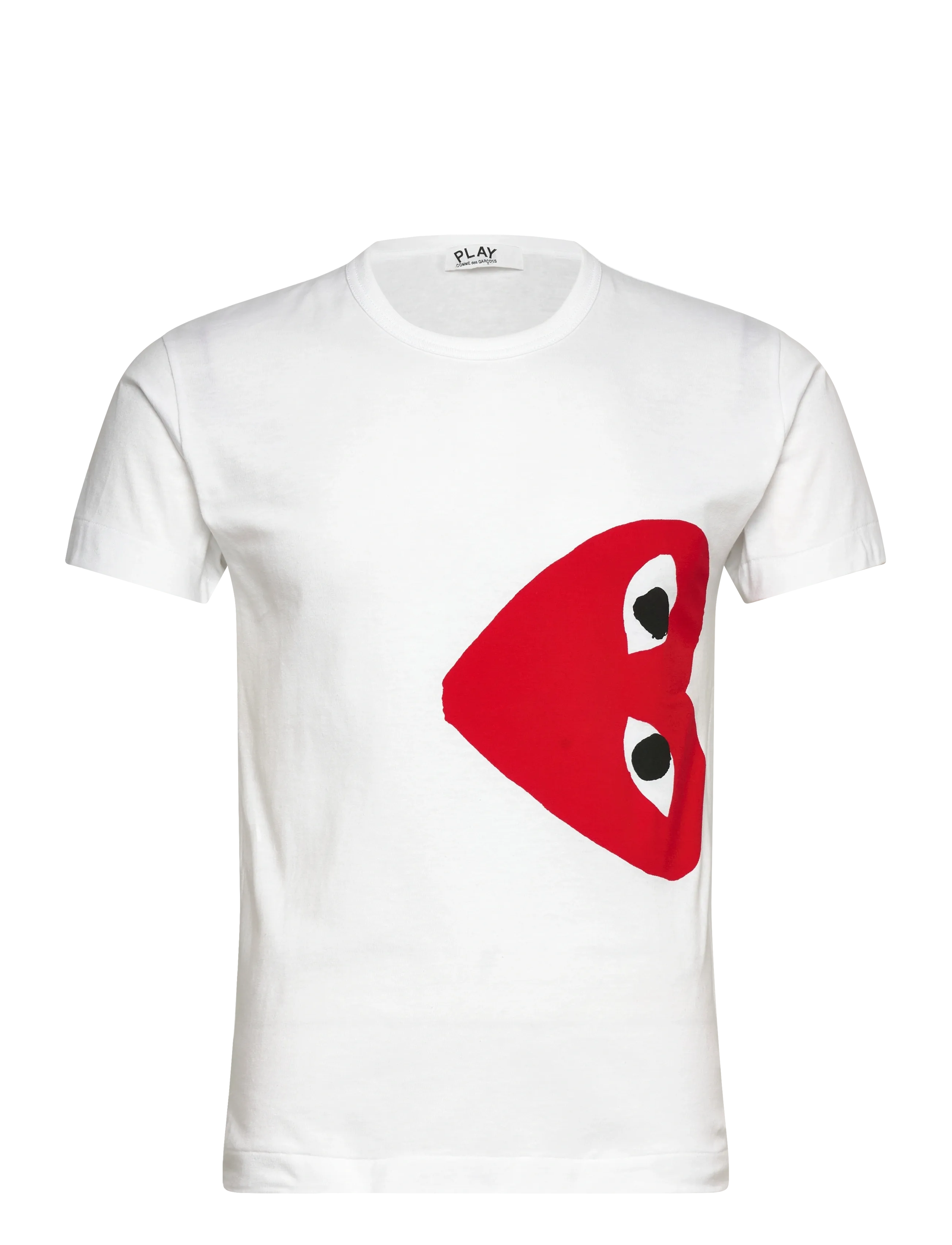 Comme des Garçons White Heart T-Shirt - Lyhythihaiset - WHITE / white