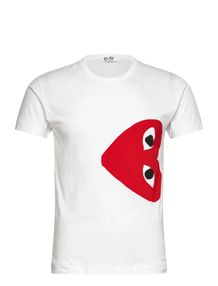 Comme des Garçons - White Heart T-Shirt - short-sleeved t-shirts - white - 0